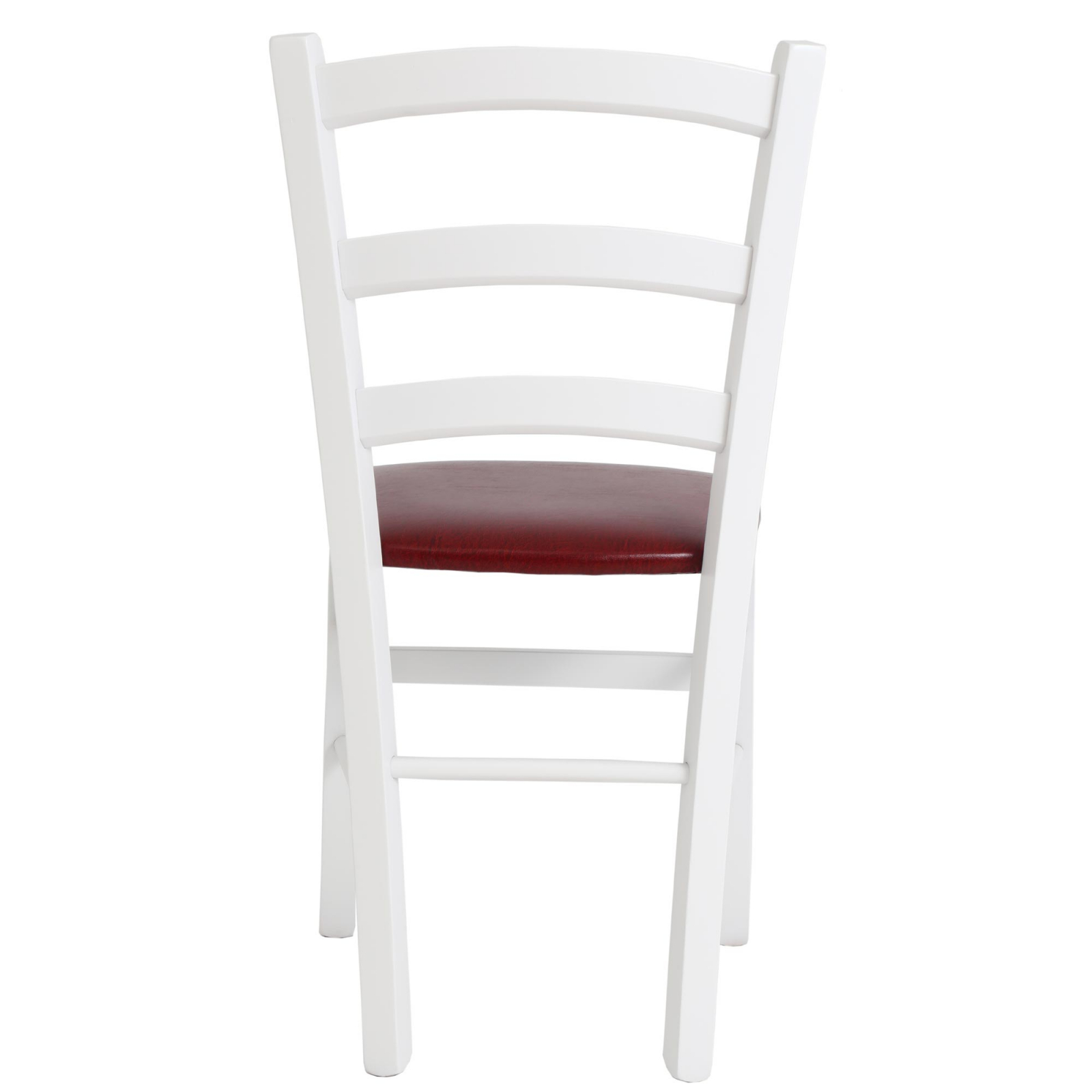 Scaun Paesana, cadru fag, culoare alb, material piele ecologica visiniu [3]