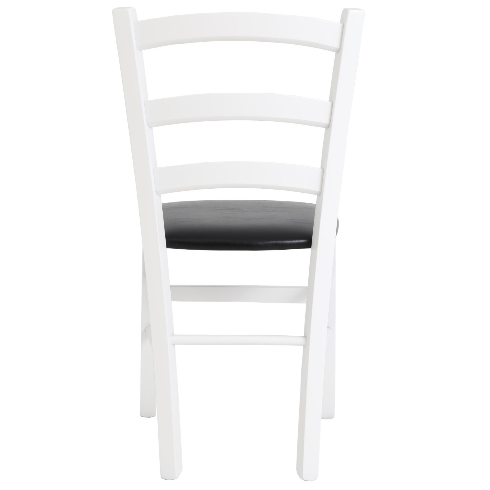 Scaun Paesana, cadru fag, culoare alb, material piele ecologica negru [3]