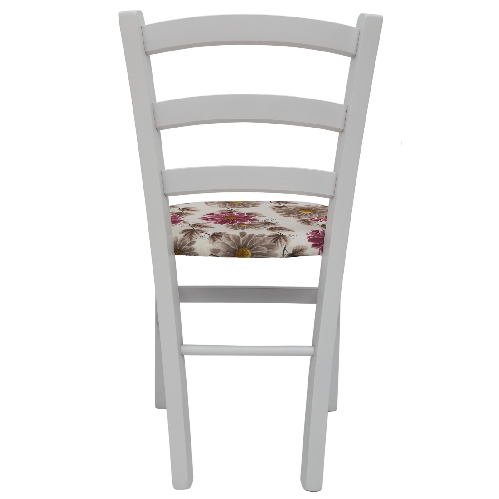 Scaun Paesana, cadru fag, culoare alb, material stofa print floral mov [3]
