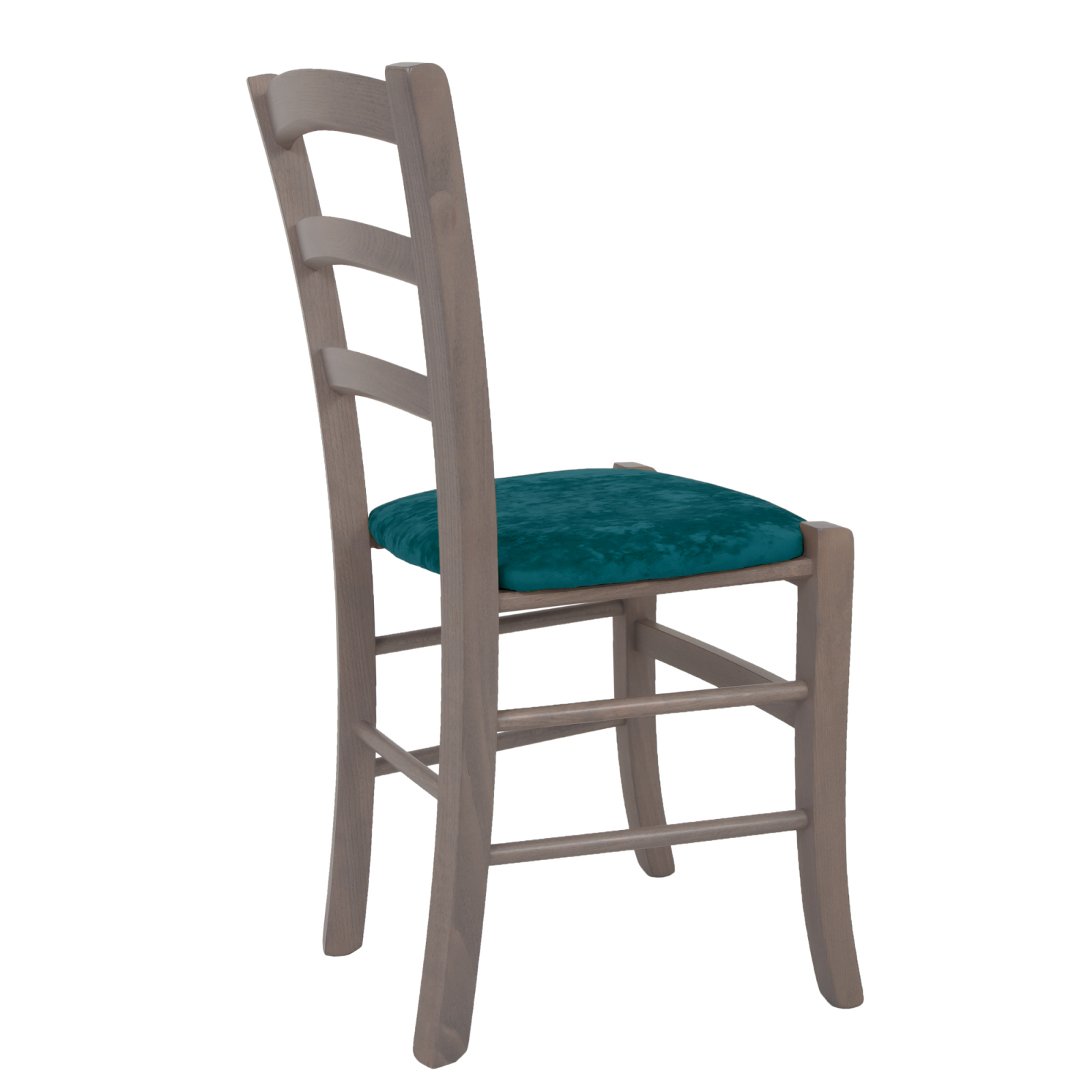 Scaun Paesana, cadru fag, culoare gri, material stofa E22 turcoaz [2]