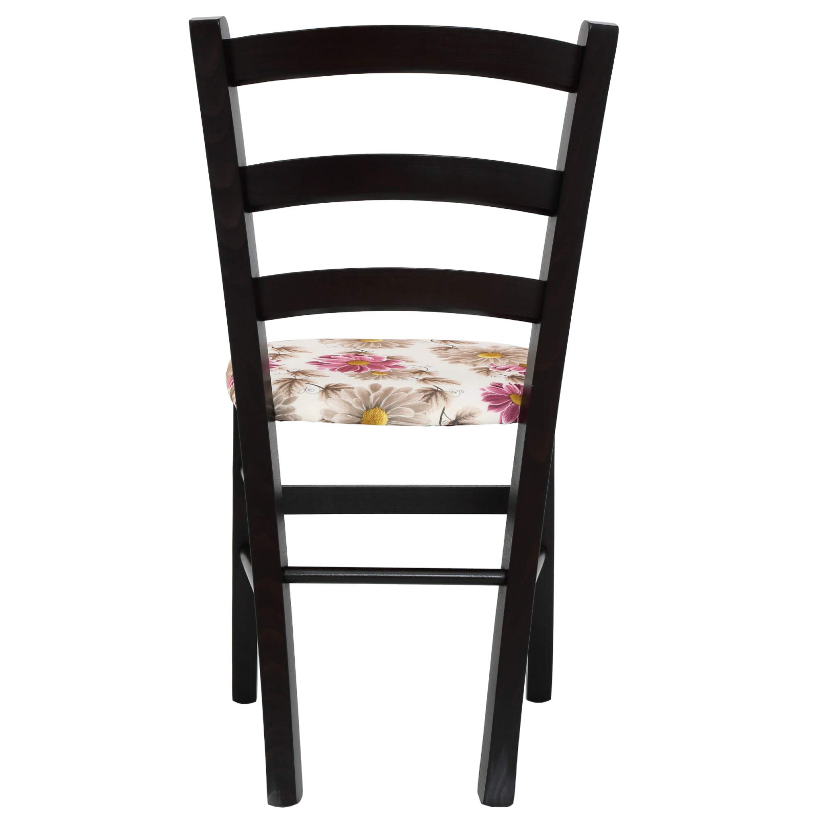 Scaun Paesana, cadru fag, culoare wenge, material stofa print floral mov [4]