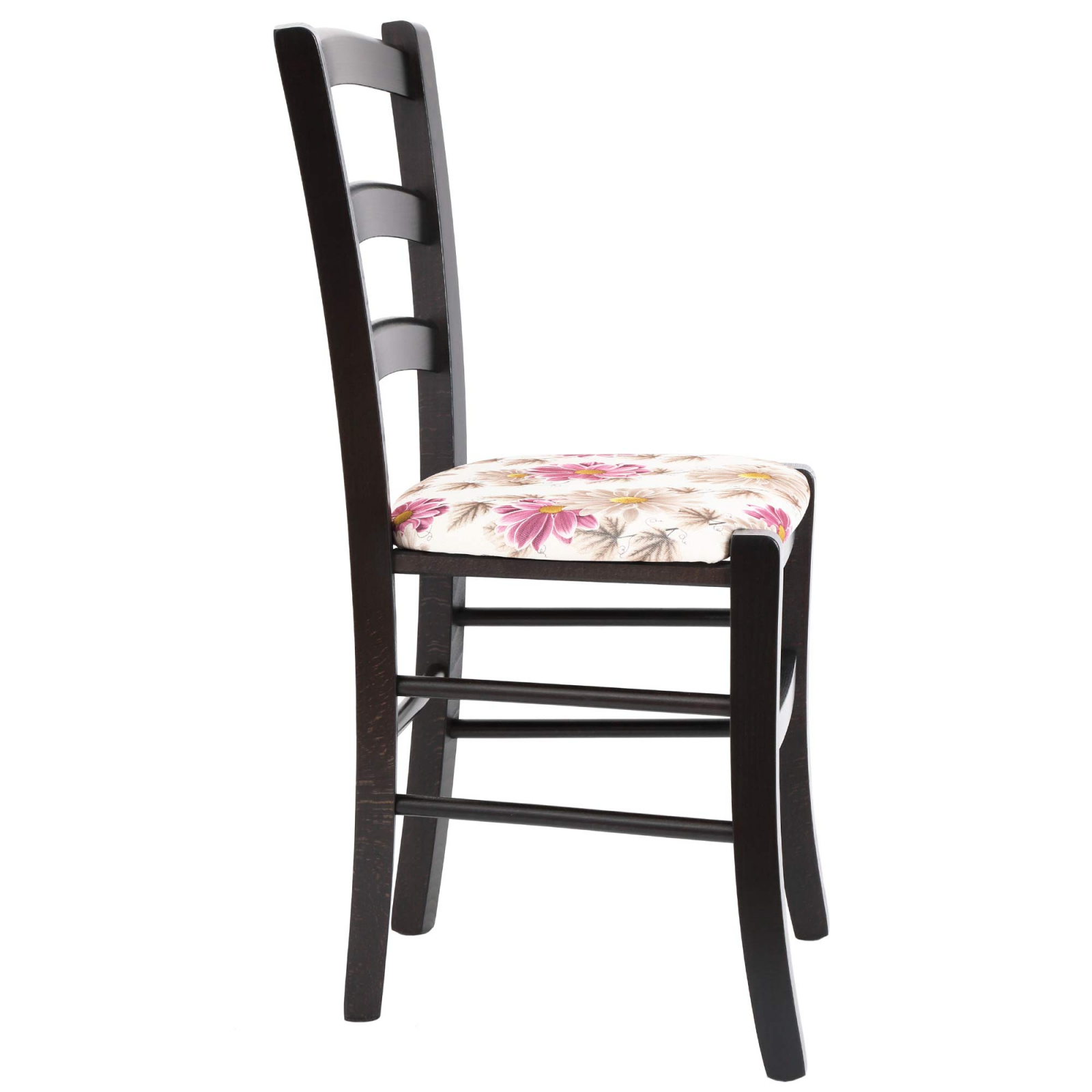 Scaun Paesana, cadru fag, culoare wenge, material stofa print floral mov [1]