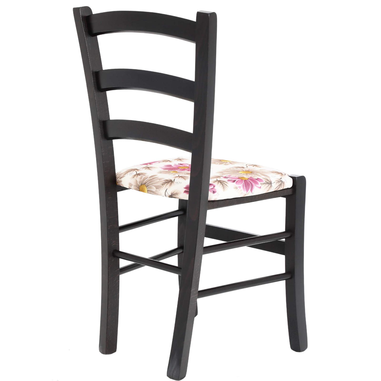 Scaun Paesana, cadru fag, culoare wenge, material stofa print floral mov [2]