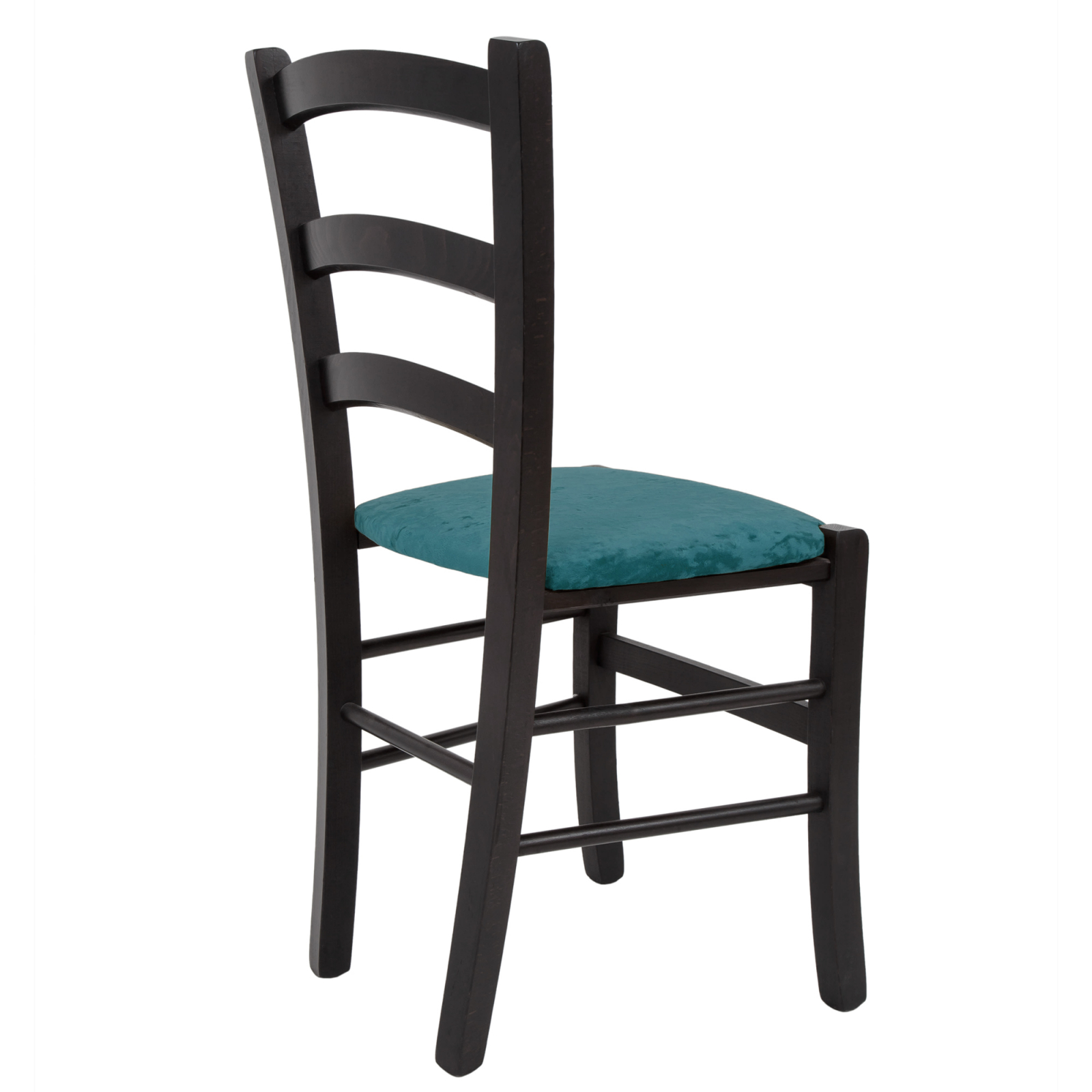 Scaun Paesana, cadru fag, culoare wenge, material stofa E22 turcoaz [2]