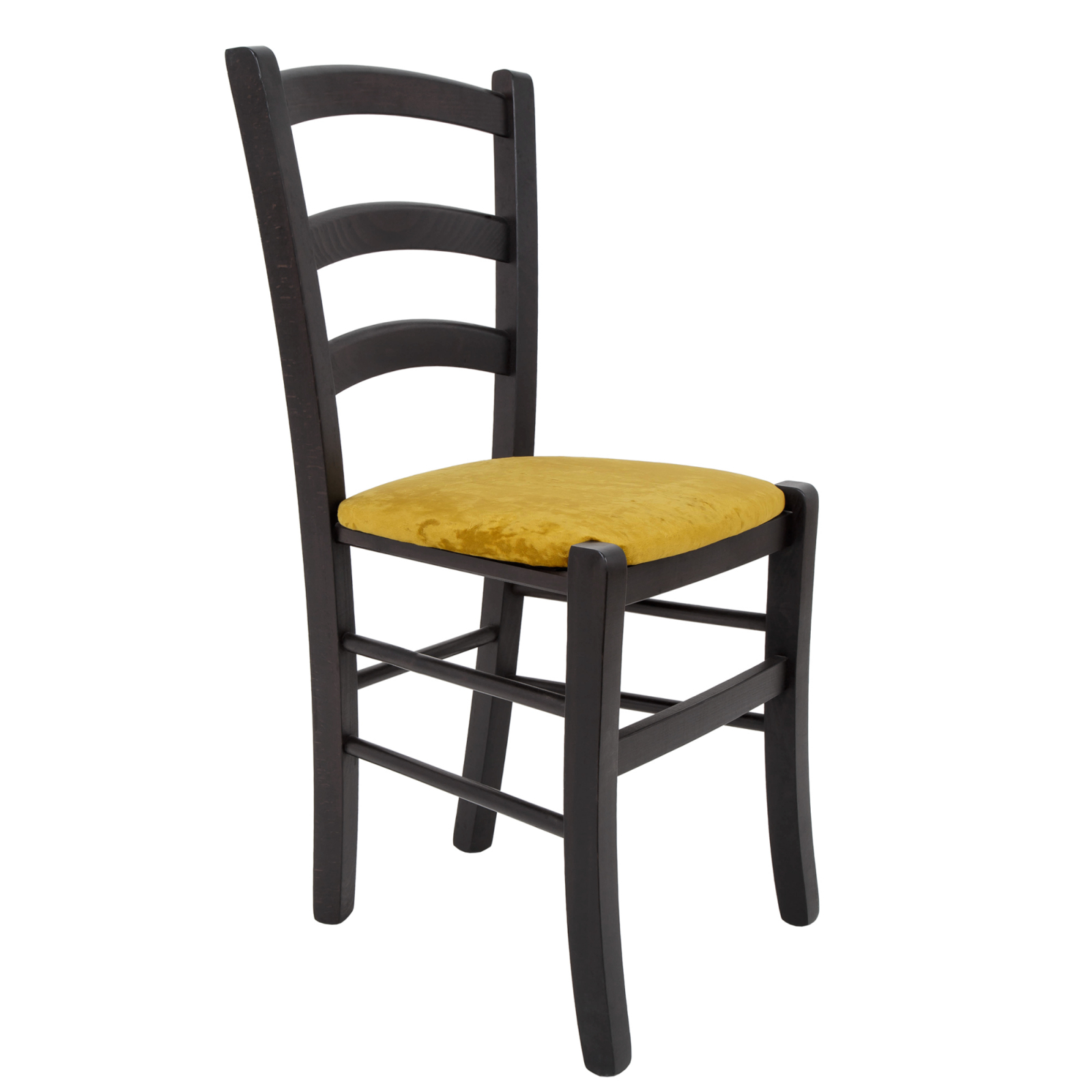 Scaun Paesana, cadru fag, culoare wenge, material stofa E51 galben [4]