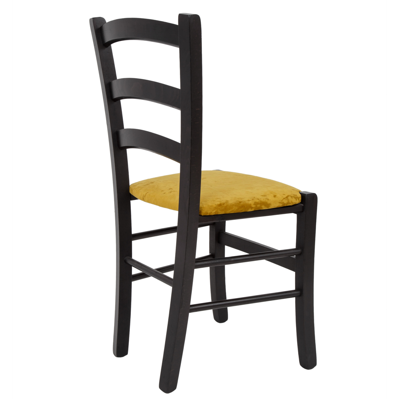 Scaun Paesana, cadru fag, culoare wenge, material stofa E51 galben [2]