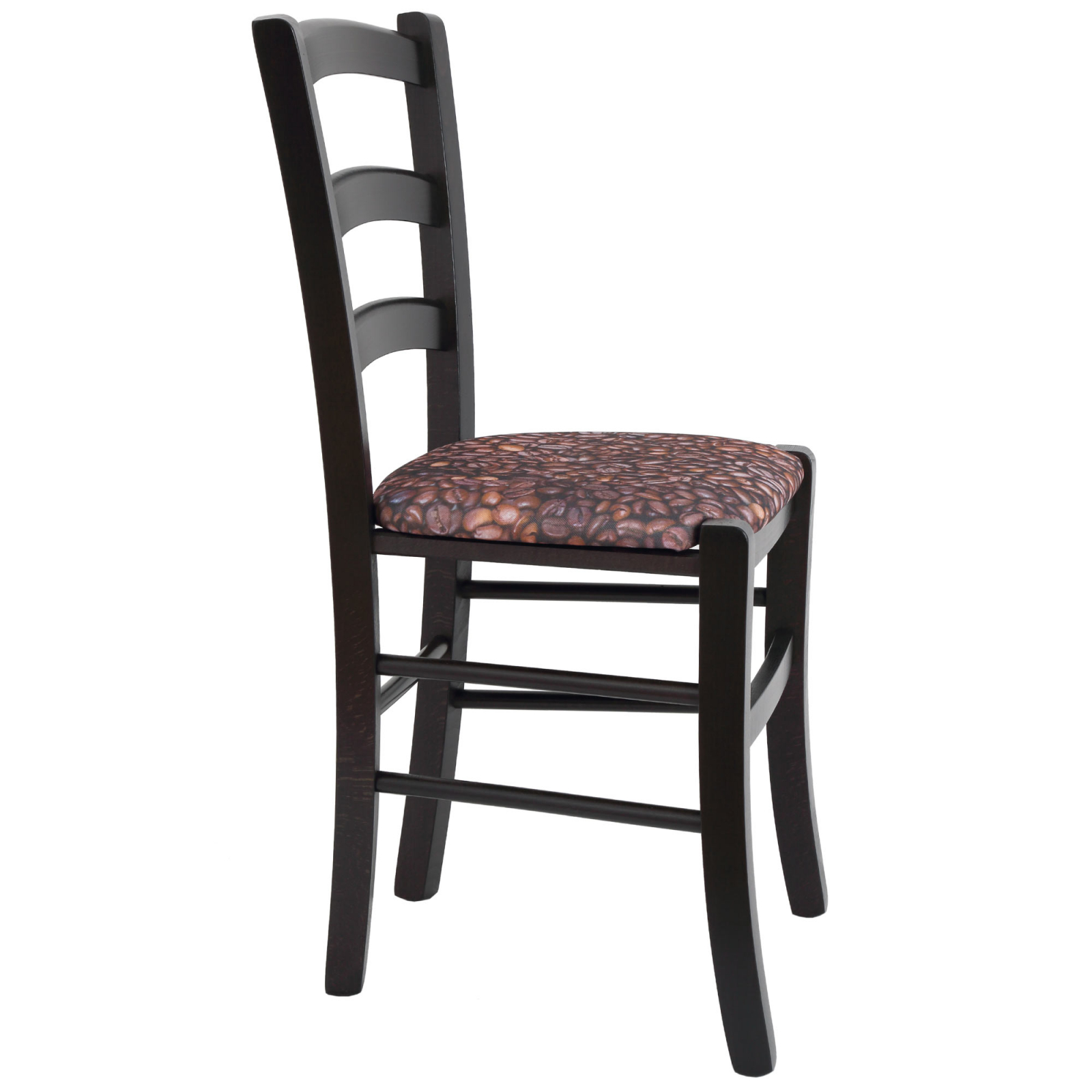 Scaun Paesana, cadru fag, culoare wenge, material stofa print catifea [1]