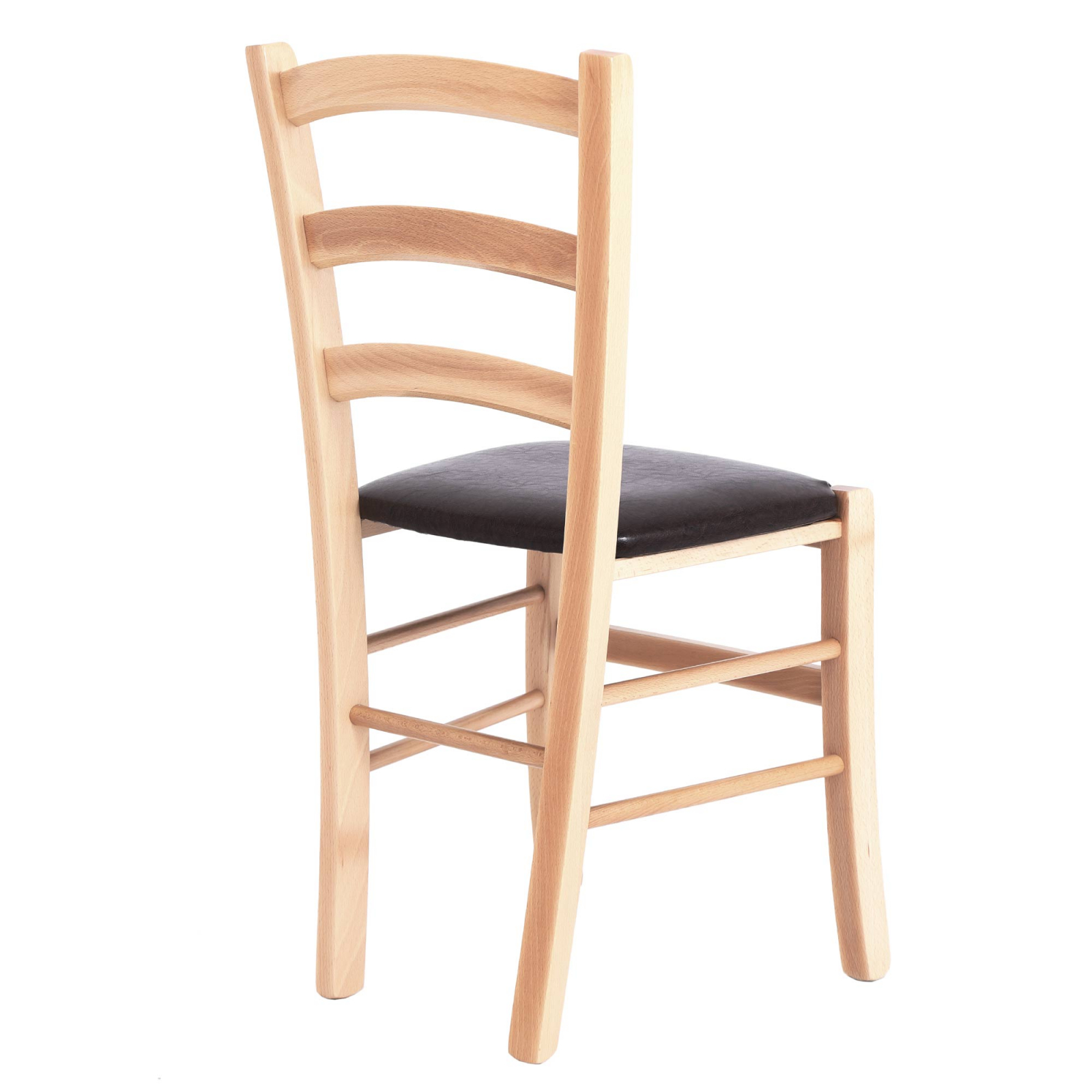 Scaun Paesana, cadru fag, material piele ecologica maro [2]