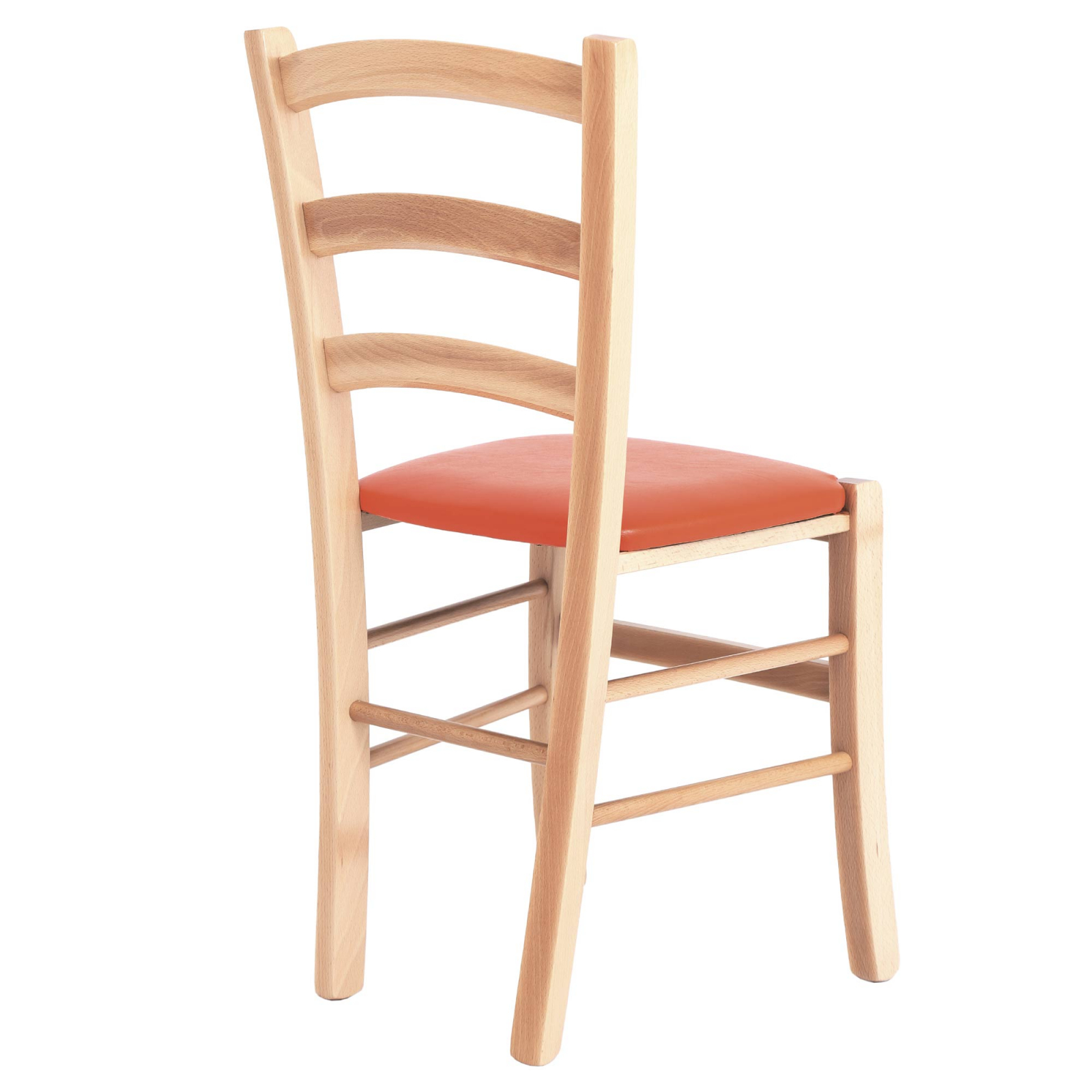 Scaun Paesana, cadru fag, material piele ecologica portocaliu [2]