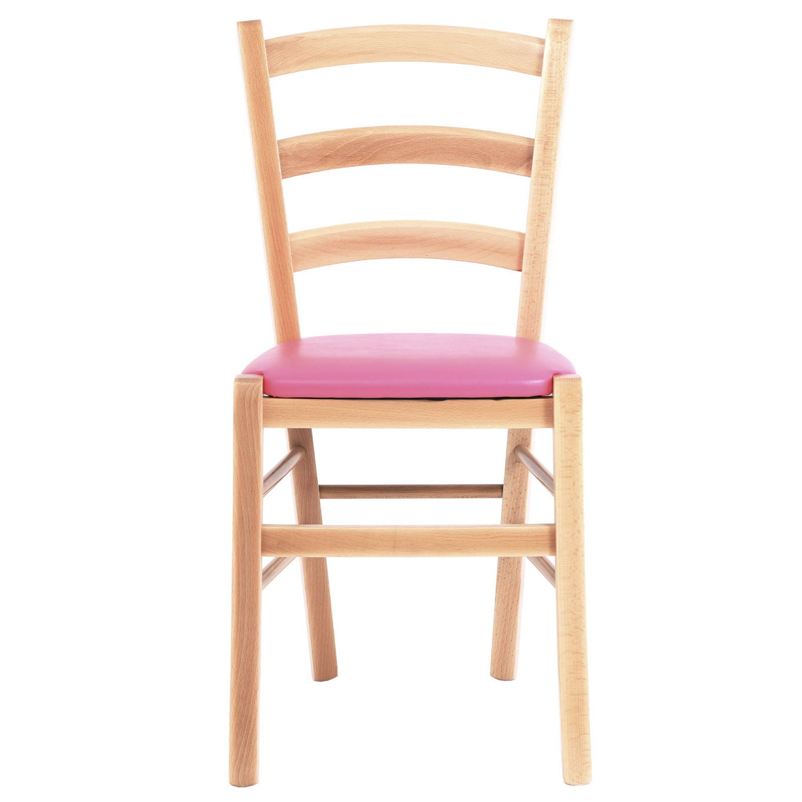 Scaun Paesana, cadru fag, material piele ecologica roz [4]