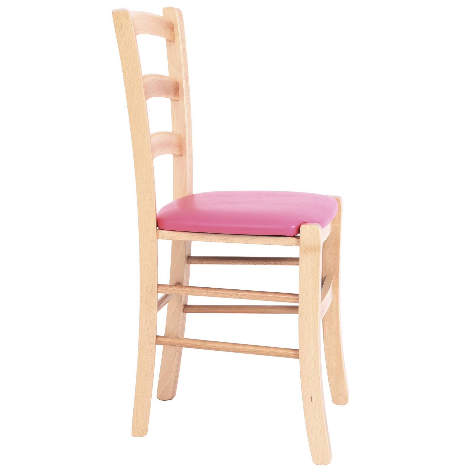 Scaun Paesana, cadru fag, material piele ecologica roz [1]