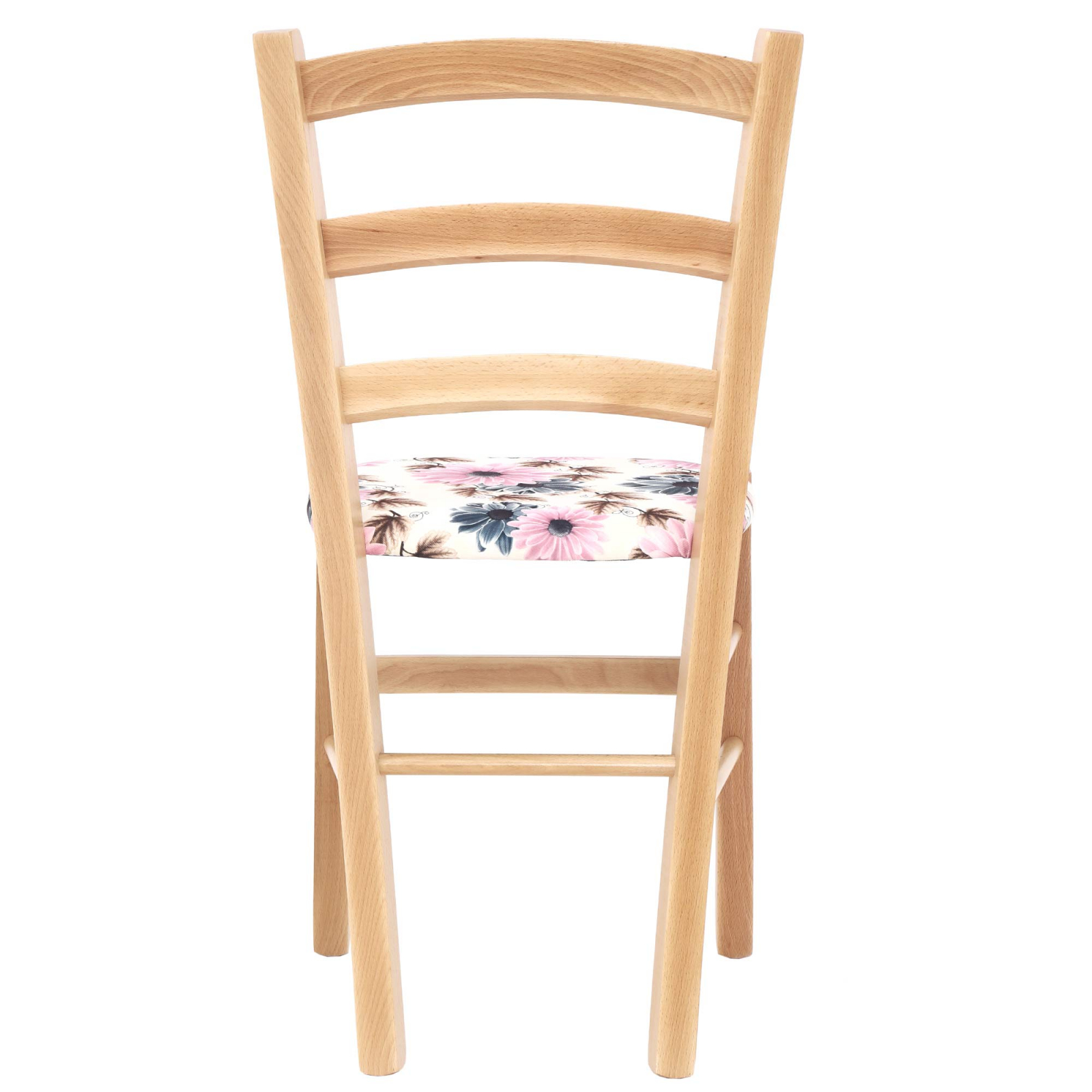 Scaun Paesana, cadru fag, material stofa print floral turcoaz [1]