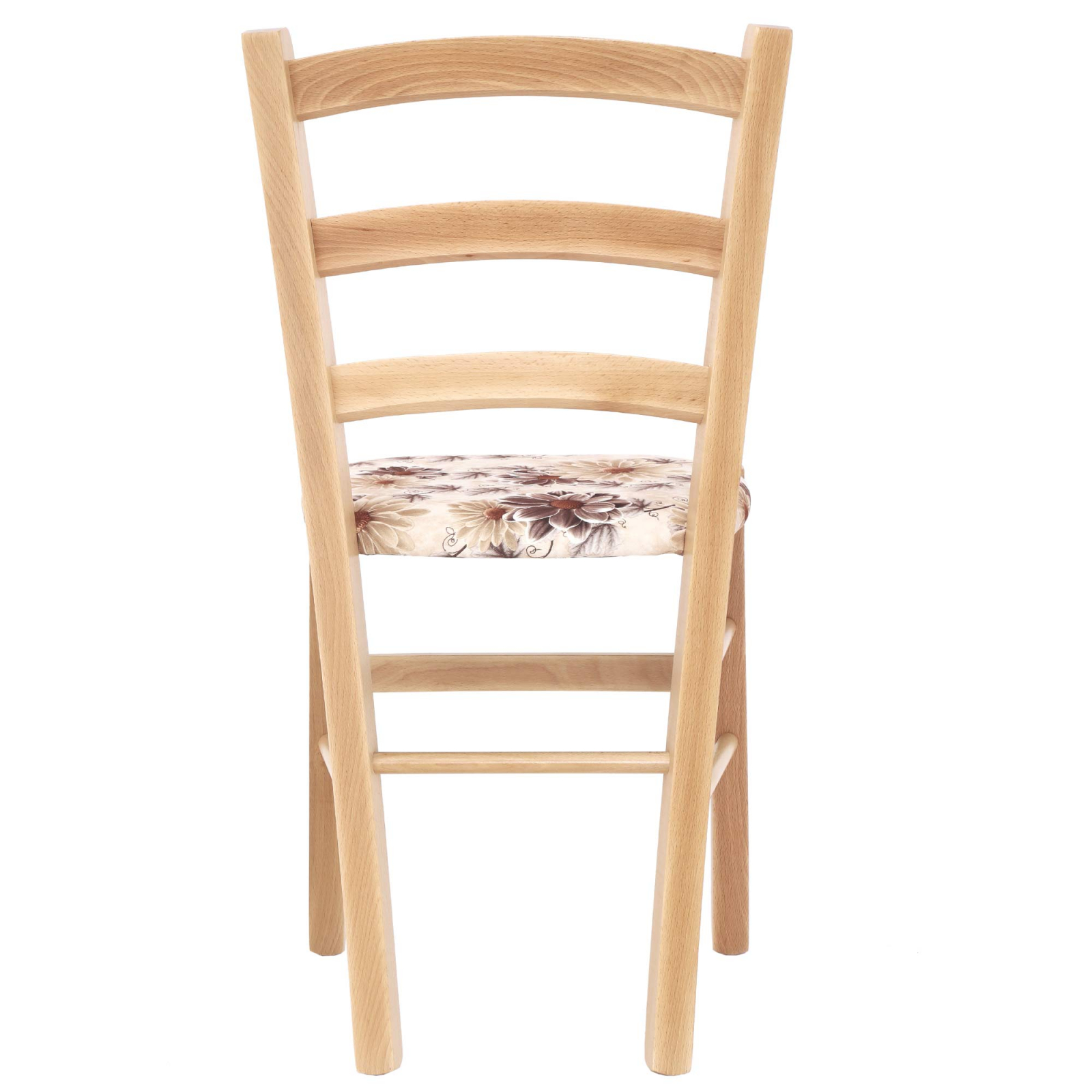 Scaun Paesana, cadru fag, material stofa print floral maro [4]