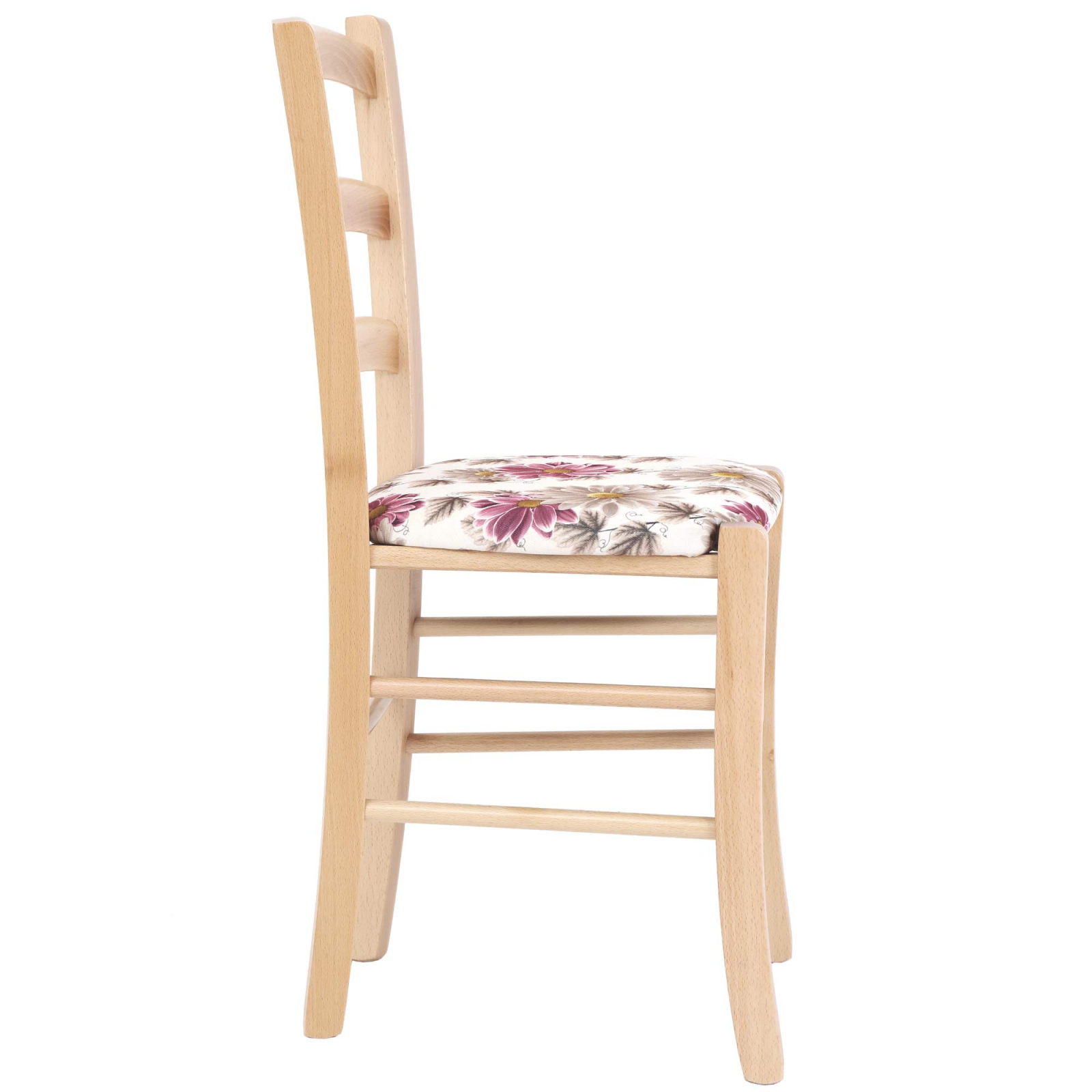 Scaun Paesana, cadru fag, material stofa print floral mov [1]