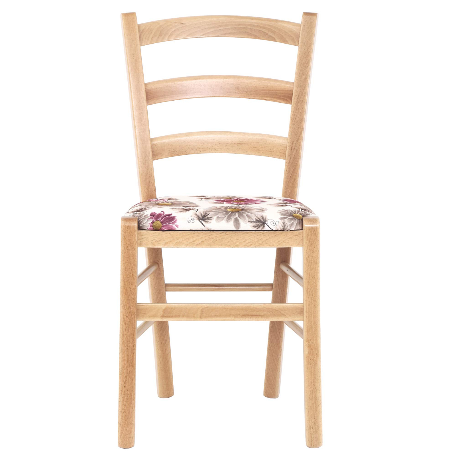 Scaun Paesana, cadru fag, material stofa print floral mov [3]