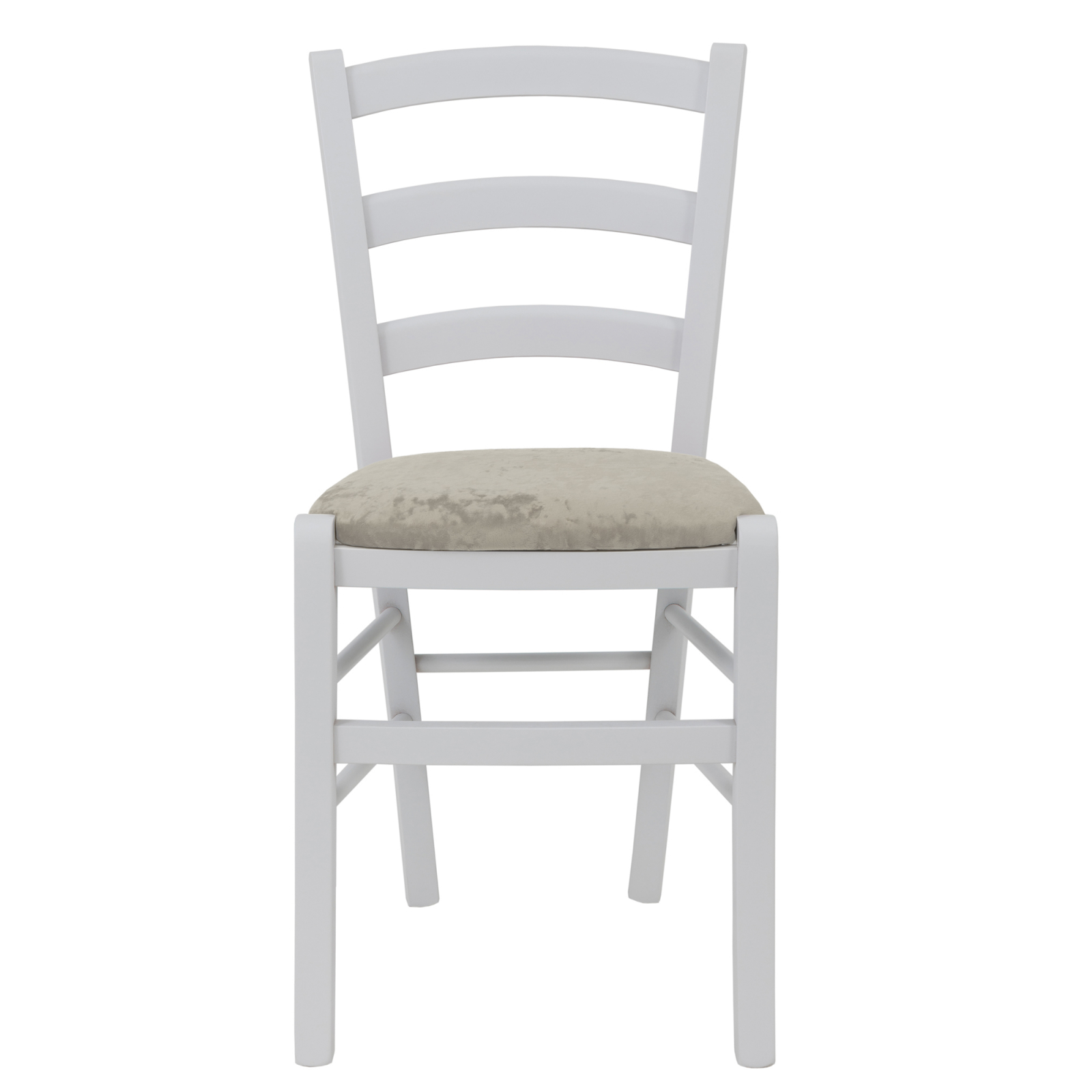 Scaun Paesana, cadru fag, culoare alb, material stofa E04 crem [1]