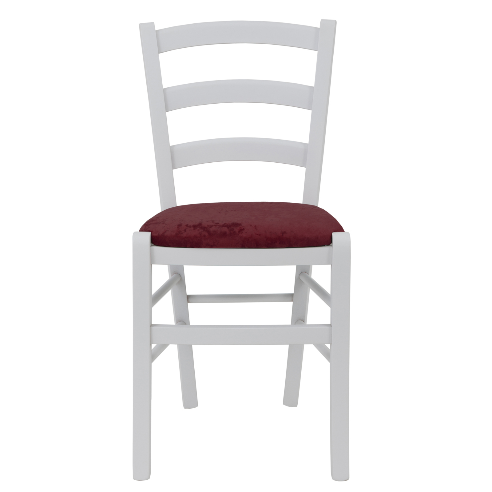 Scaun Paesana, cadru fag, culoare alb, material stofa E42 visiniu [1]