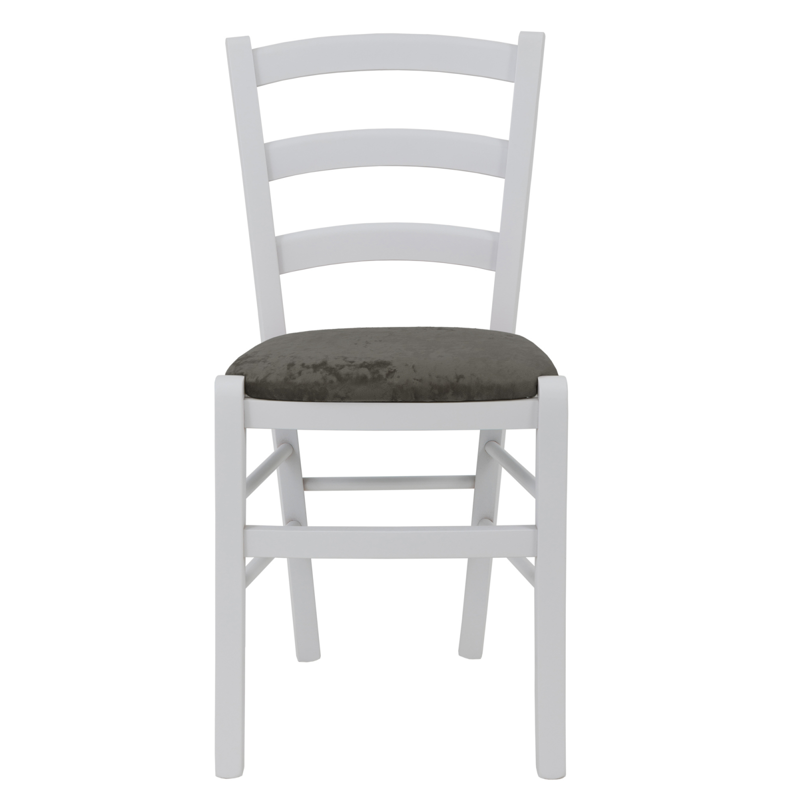 Scaun Paesana, cadru fag, culoare alb, material stofa E30 gri [1]