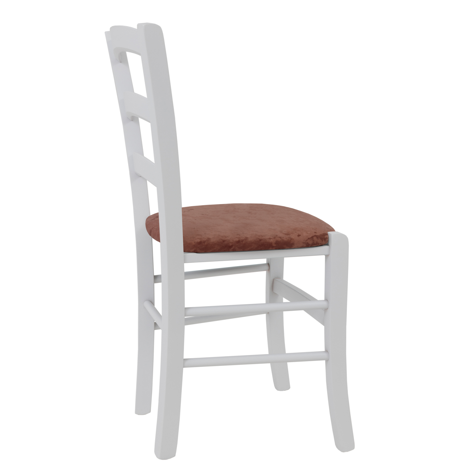 Scaun Paesana, cadru fag, culoare alb, material stofa E45 roz [2]