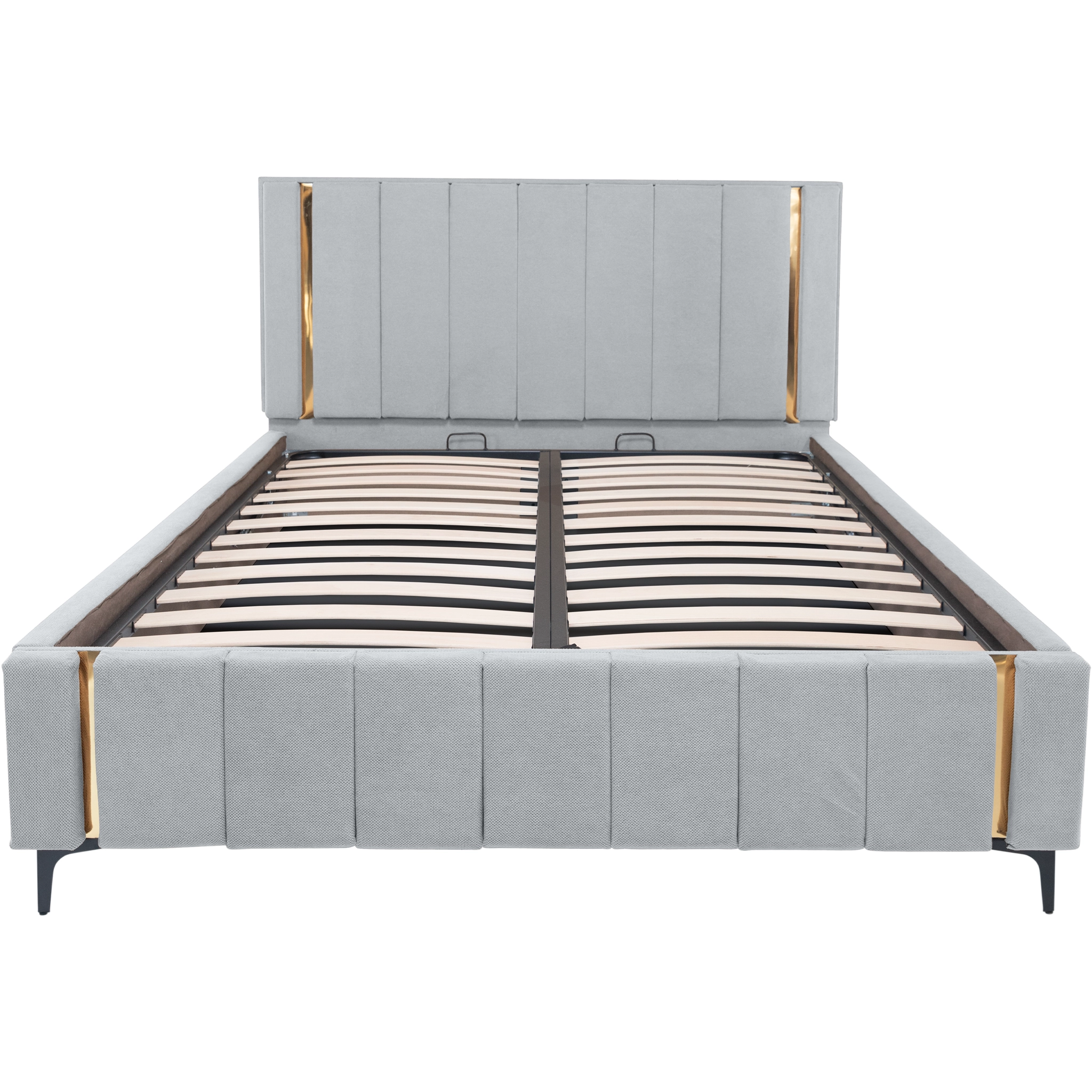 Pachet pat leon gri 30 cu saltea inclusa Melissa 140x200 cm [2]