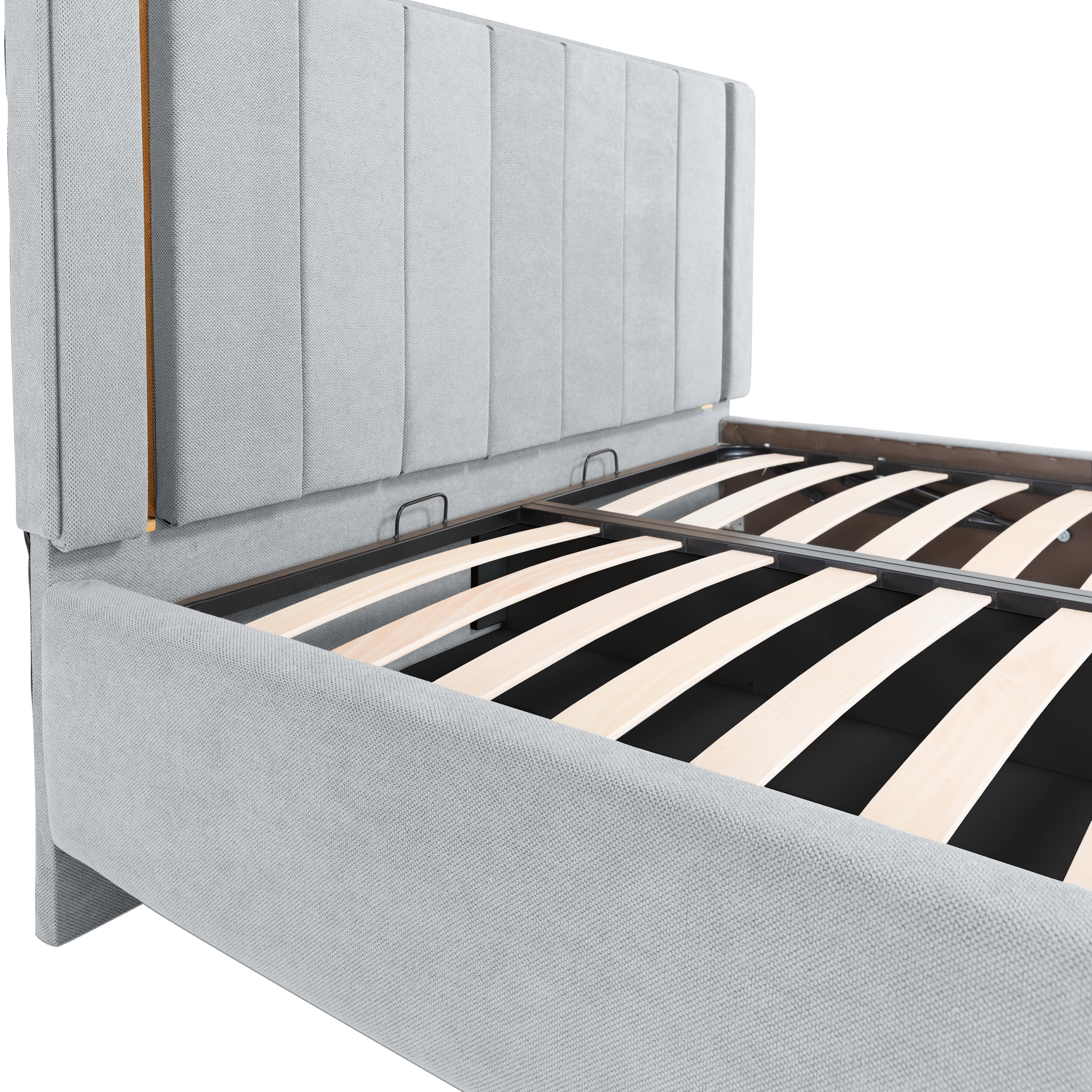 Pachet pat leon gri 30 cu saltea inclusa Melissa 160x200 cm [6]