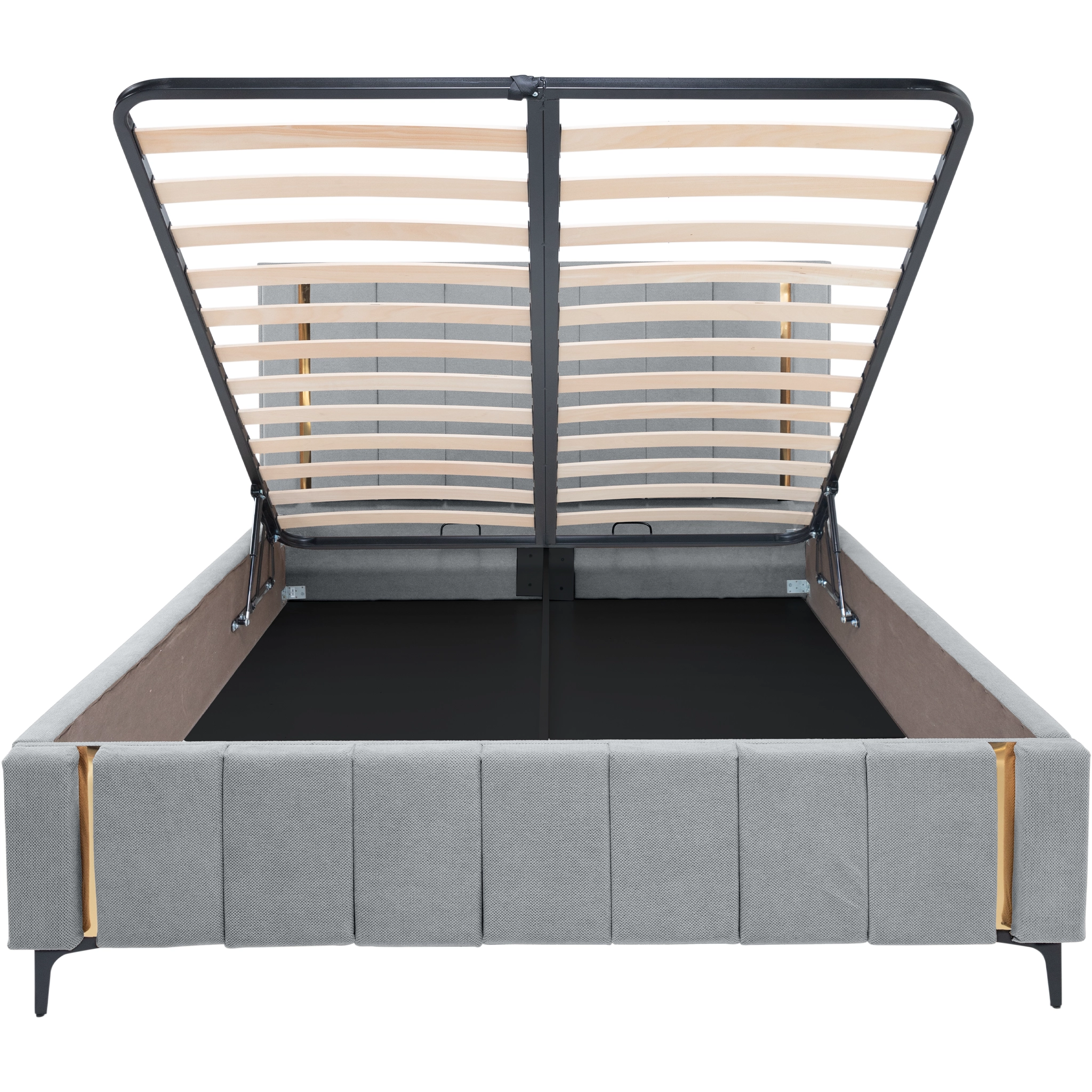 Pachet pat leon gri 70 cu saltea inclusa Melissa 140x200 cm [3]