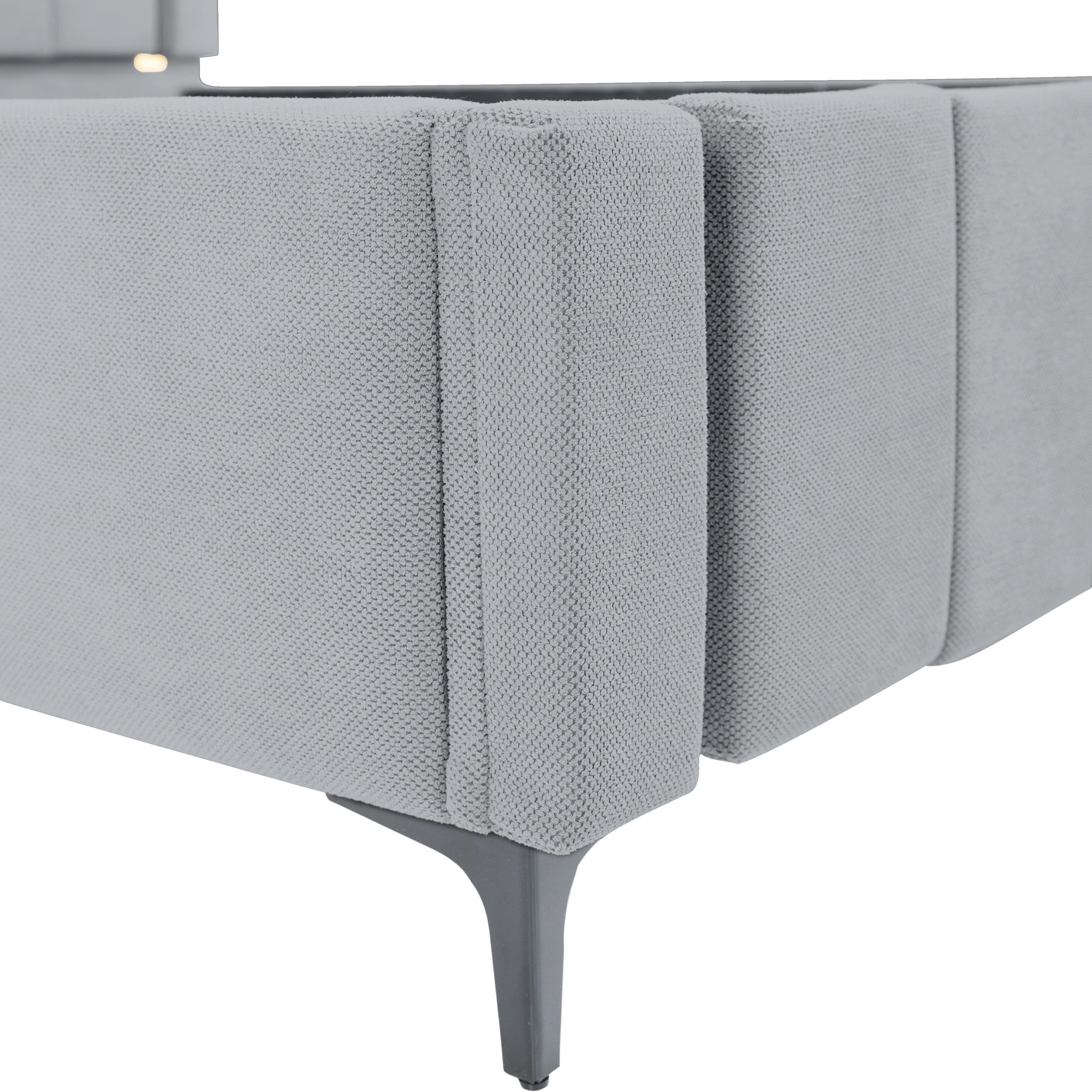 Pachet pat leon gri 70 cu saltea inclusa Melissa 140x200 cm [15]