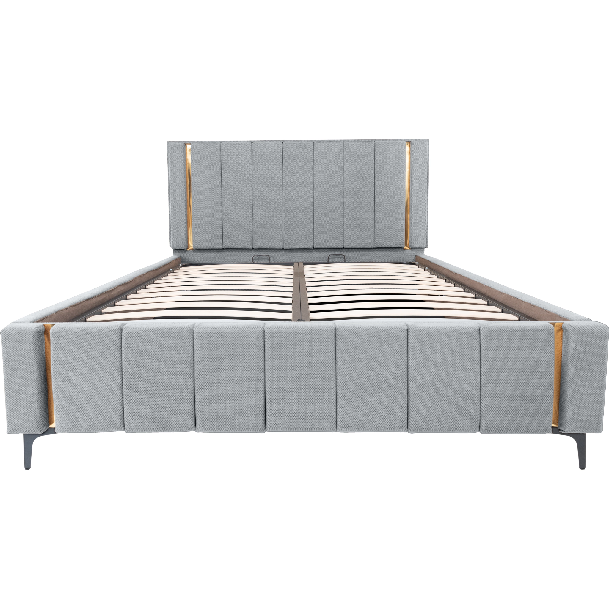 Pachet pat leon gri 70 cu saltea inclusa Melissa 160x200 cm [7]