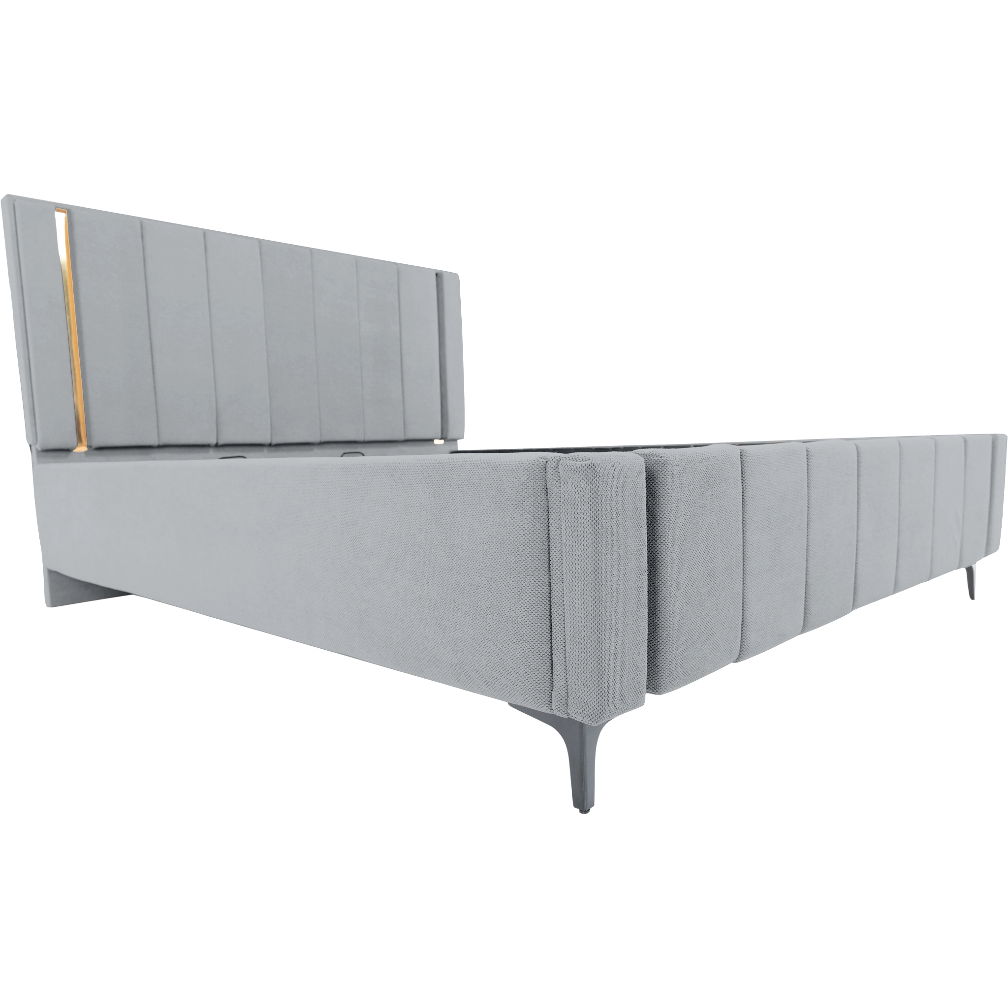 Pachet pat leon gri 70 cu saltea inclusa Melissa 180x200 cm [16]