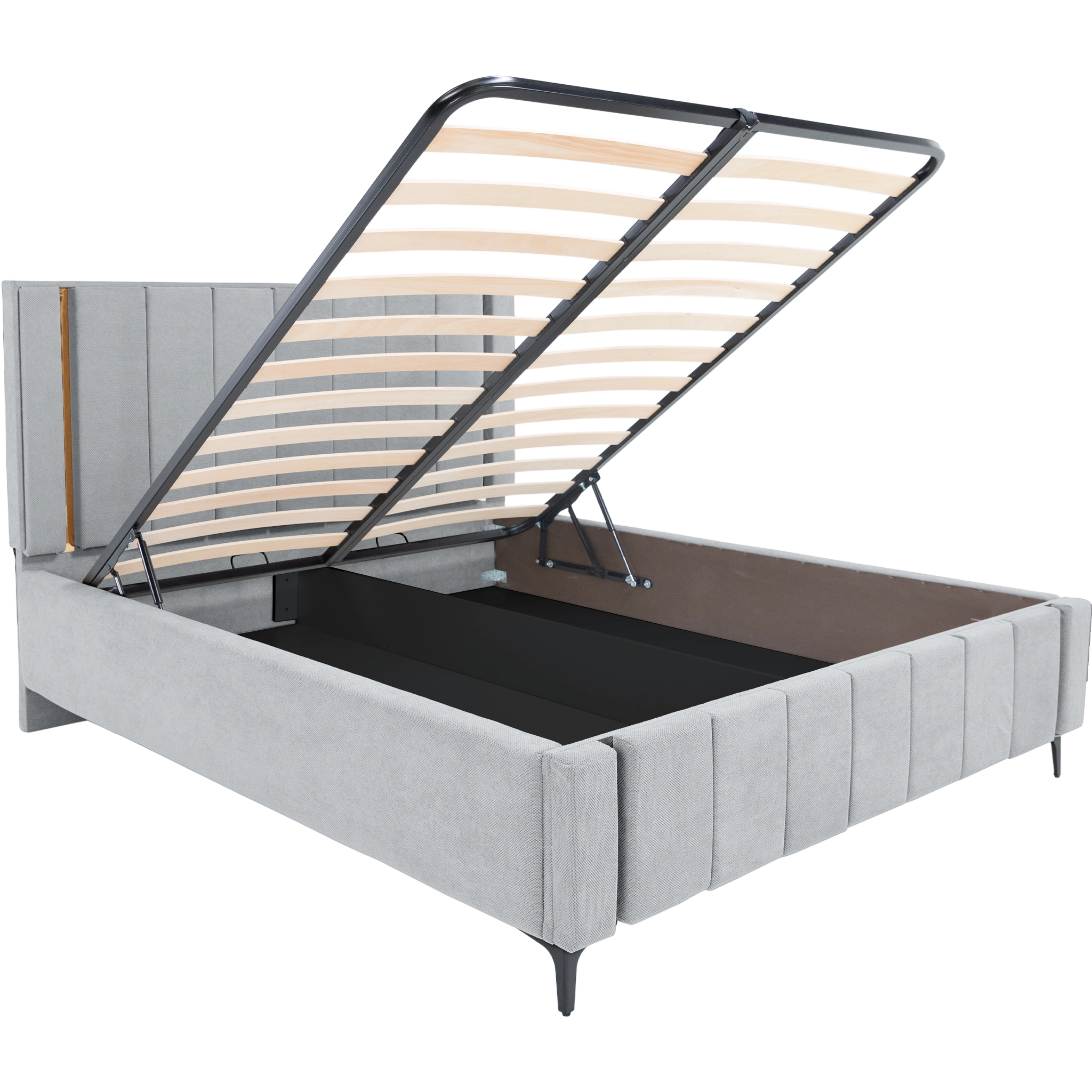Pachet pat leon gri 70 cu saltea inclusa Melissa 180x200 cm [4]