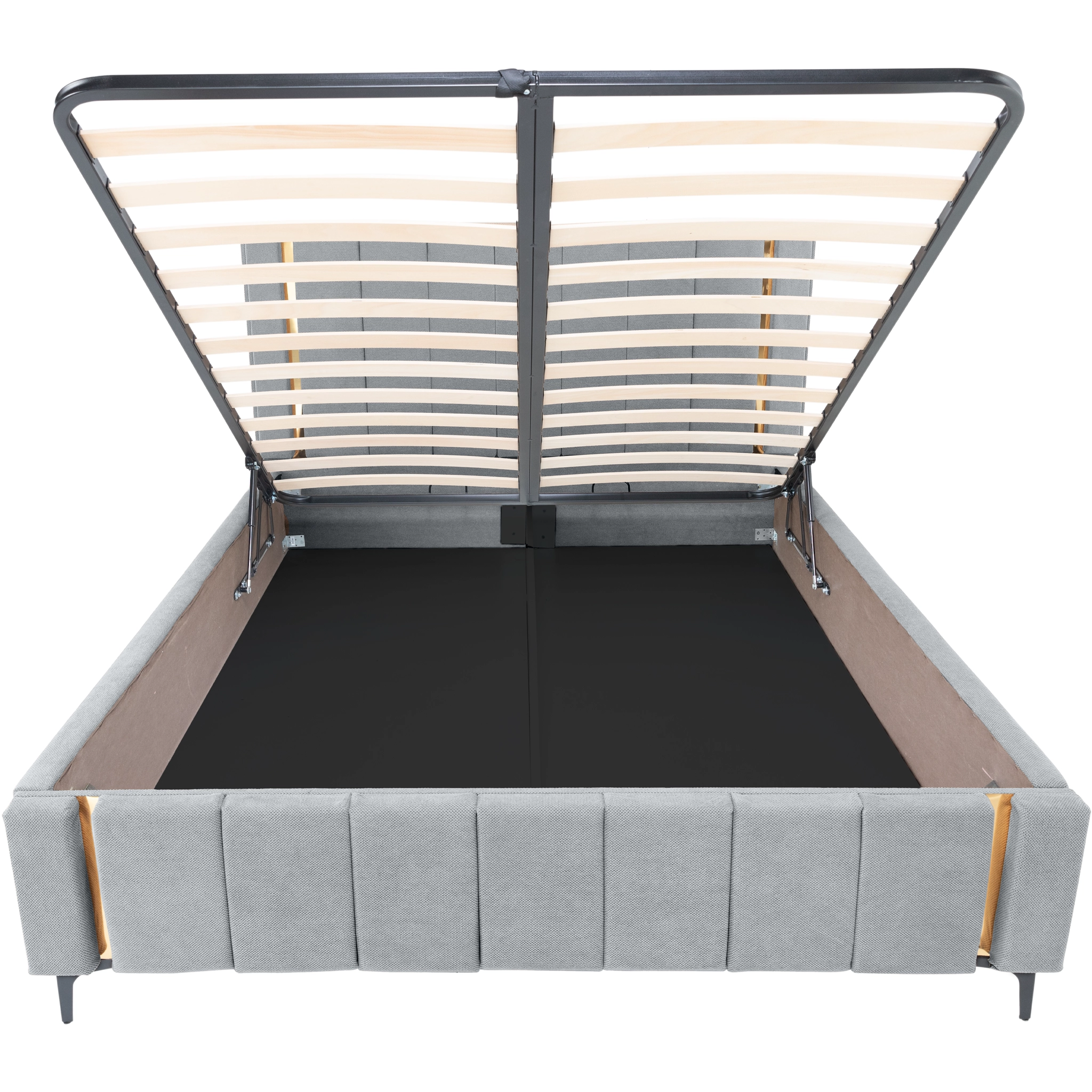 Pachet pat leon gri 70 cu saltea inclusa Melissa 180x200 cm [10]