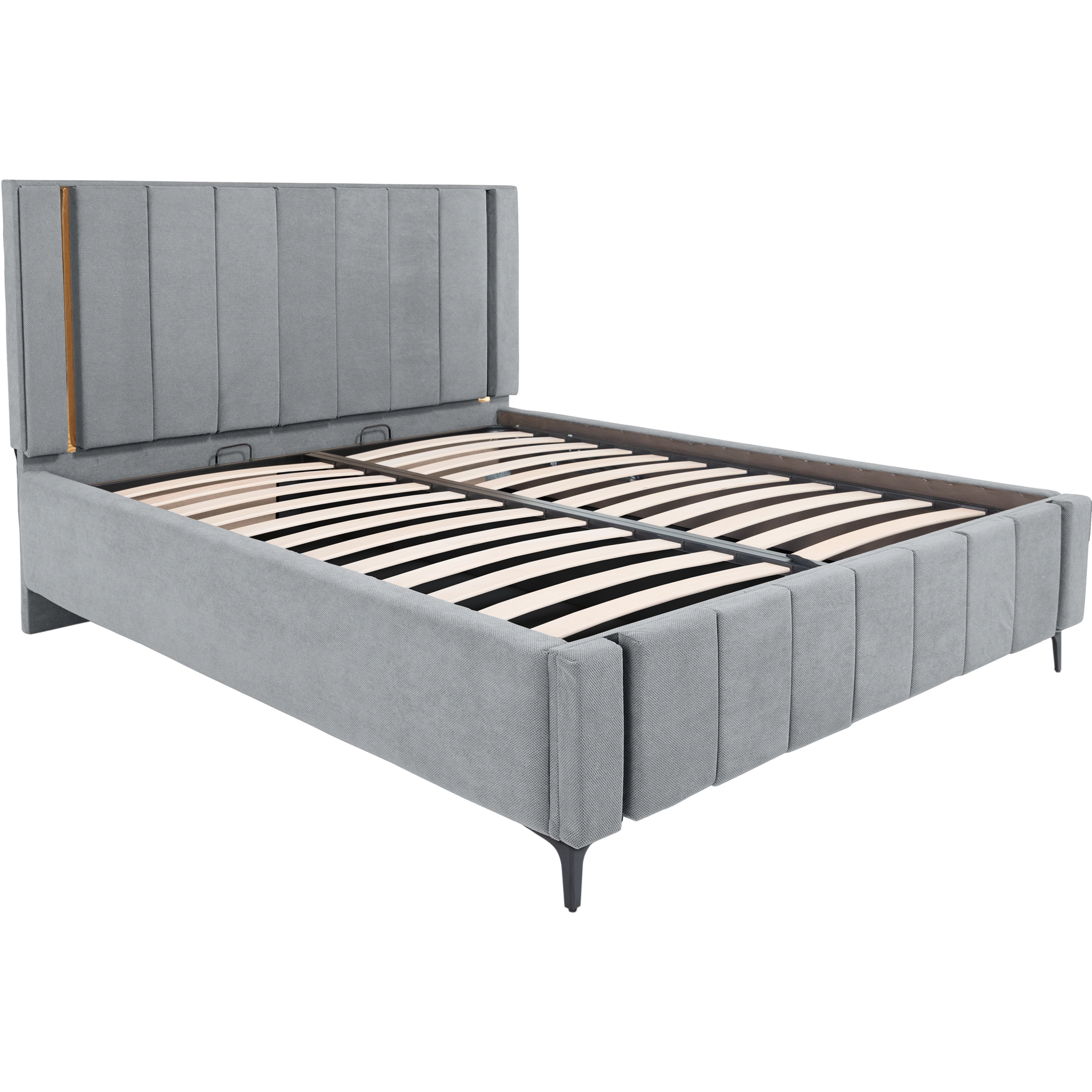 Pachet pat leon gri 70 cu saltea inclusa Melissa 180x200 cm [5]