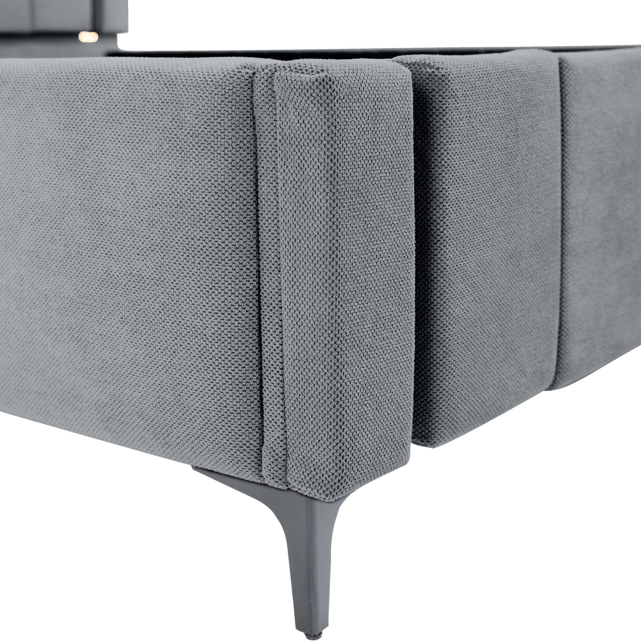 Pachet pat leon gri inchis cu saltea inclusa Melissa 160x200 cm [15]