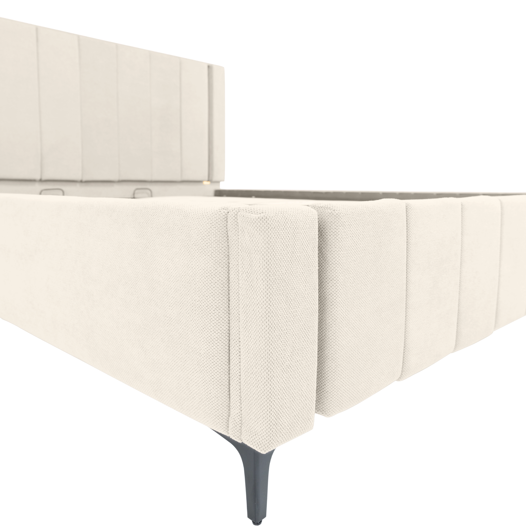 Pachet pat leon ivoire cu saltea inclusa Melissa 140x200 cm [8]