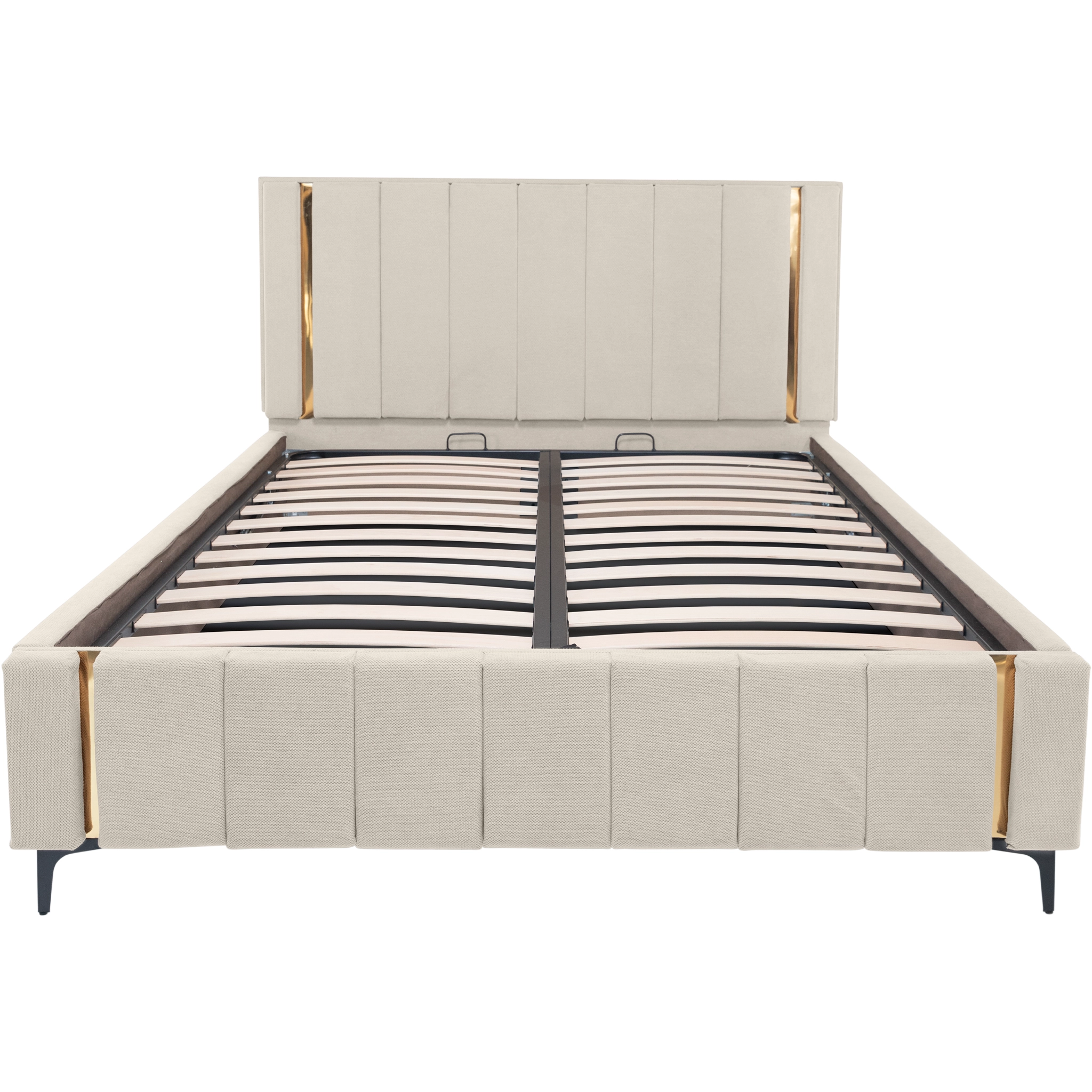 Pachet pat leon ivoire cu saltea inclusa Melissa 140x200 cm [2]