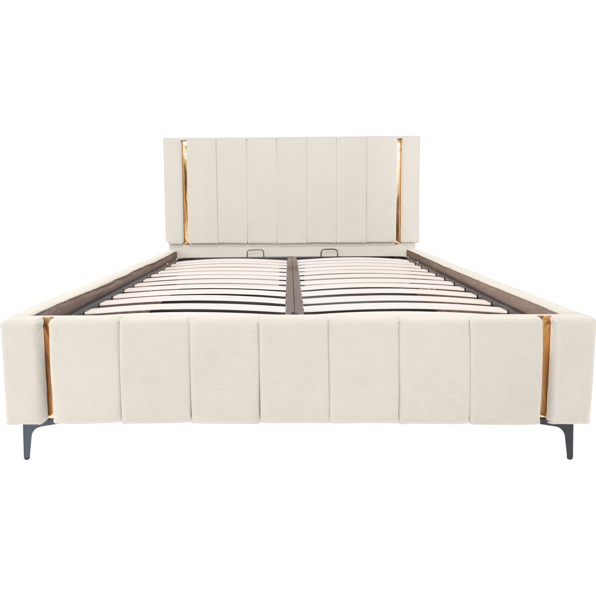 Pachet pat leon ivoire cu saltea inclusa Melissa 160x200 cm [7]