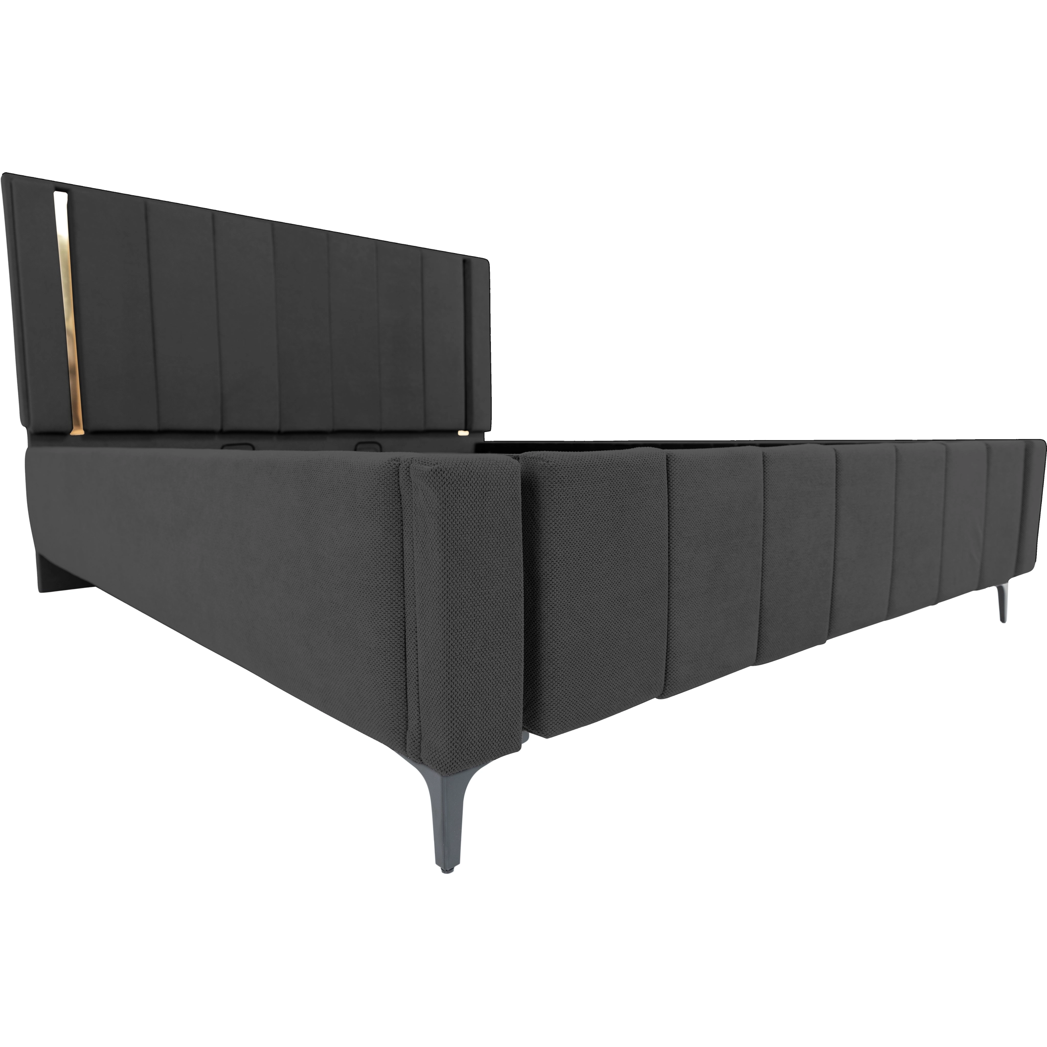 Pachet pat leon negru cu saltea inclusa Melissa 140x200 cm [9]