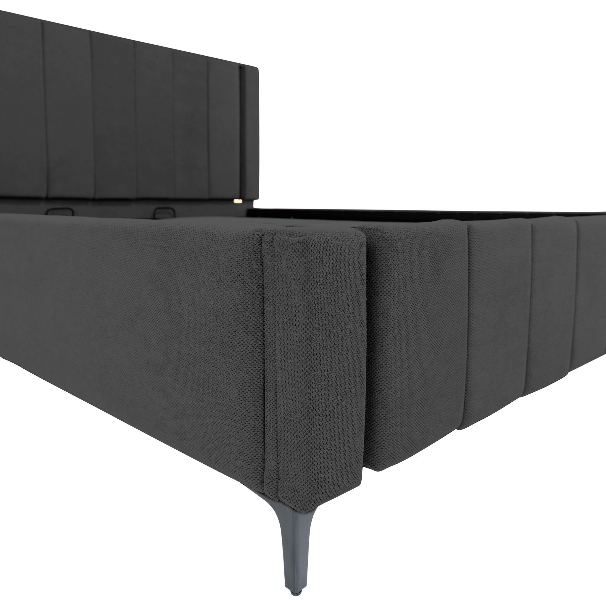Pachet pat leon negru cu saltea inclusa Melissa 160x200 cm [8]