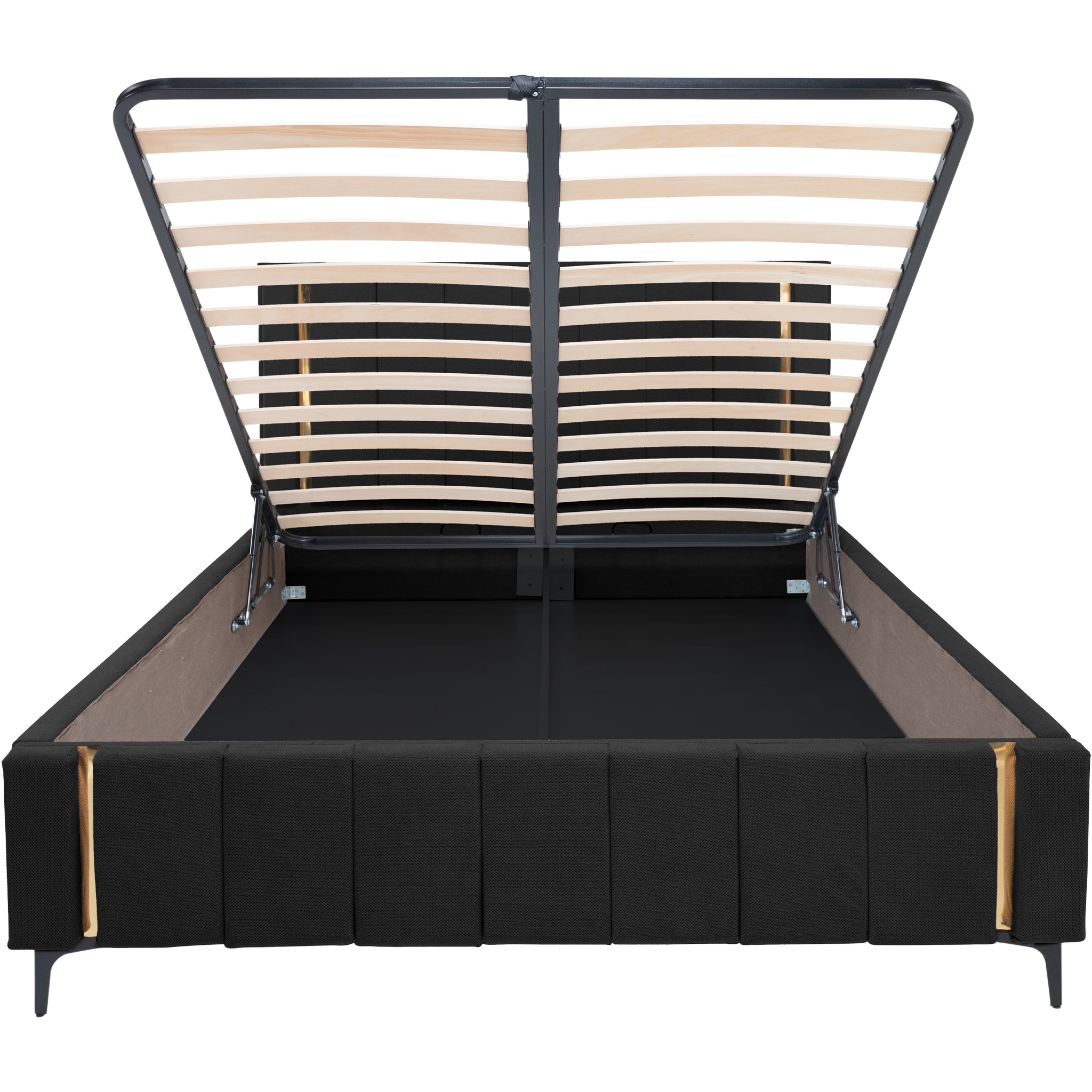 Pachet pat leon negru cu saltea inclusa Melissa 160x200 cm [3]