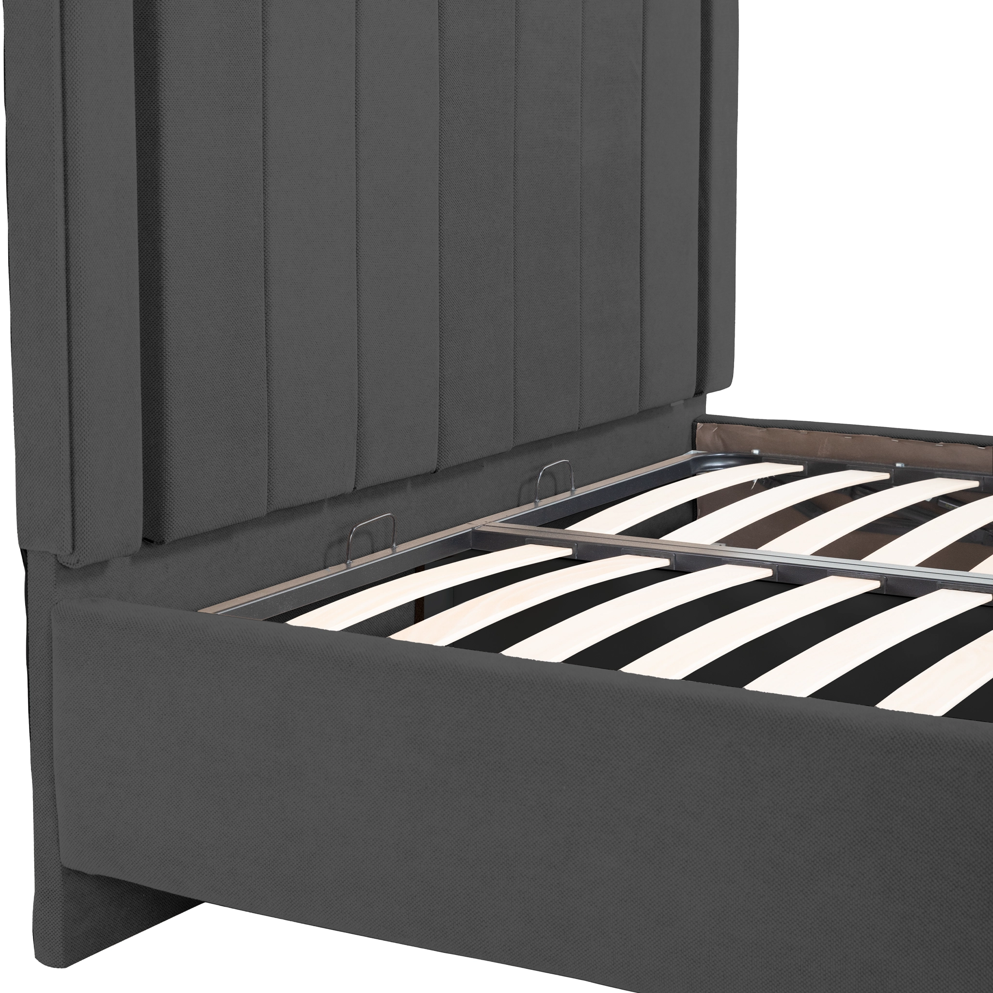 Pachet pat leon negru cu saltea inclusa Melissa 160x200 cm [14]