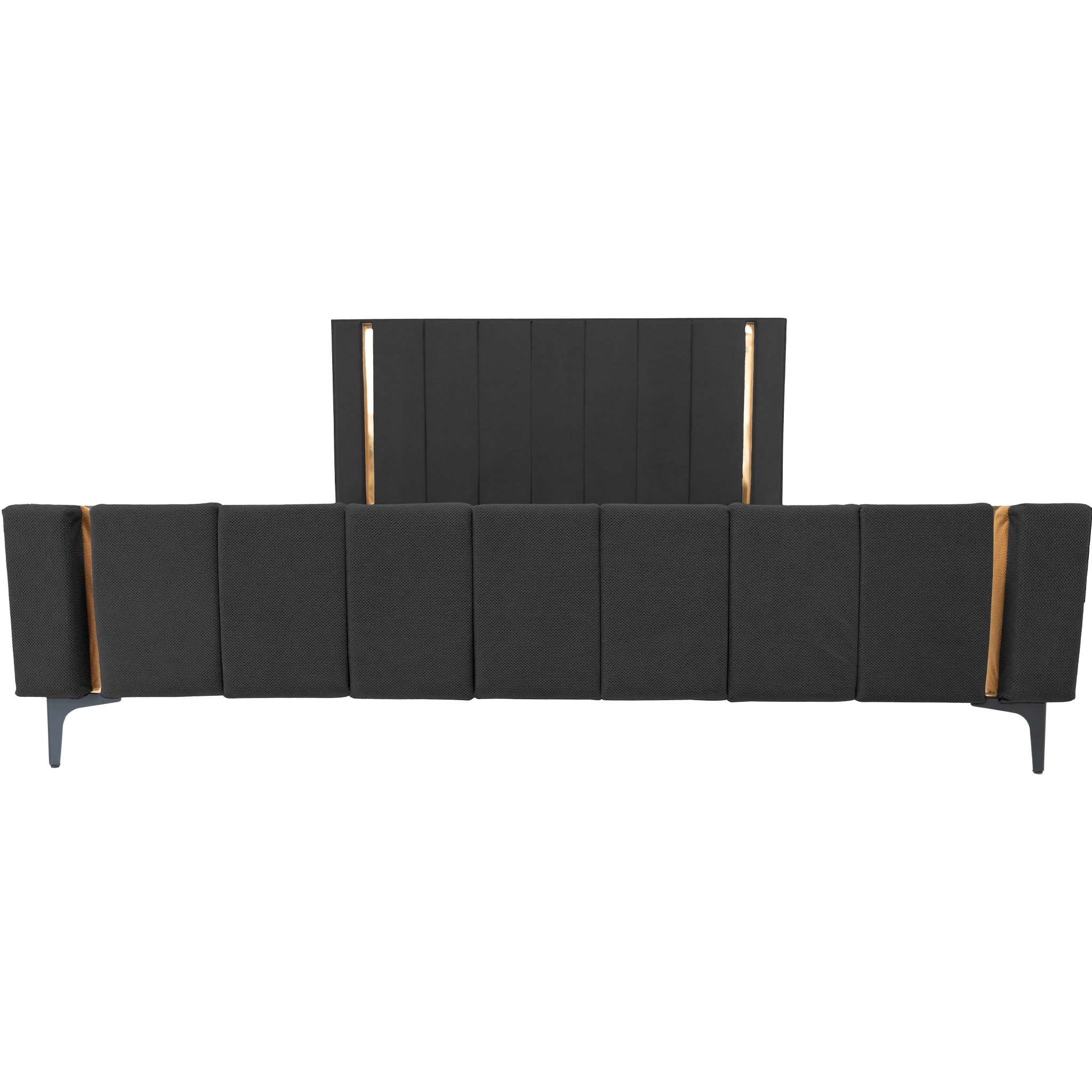 Pachet pat leon negru cu saltea inclusa Melissa 160x200 cm [11]