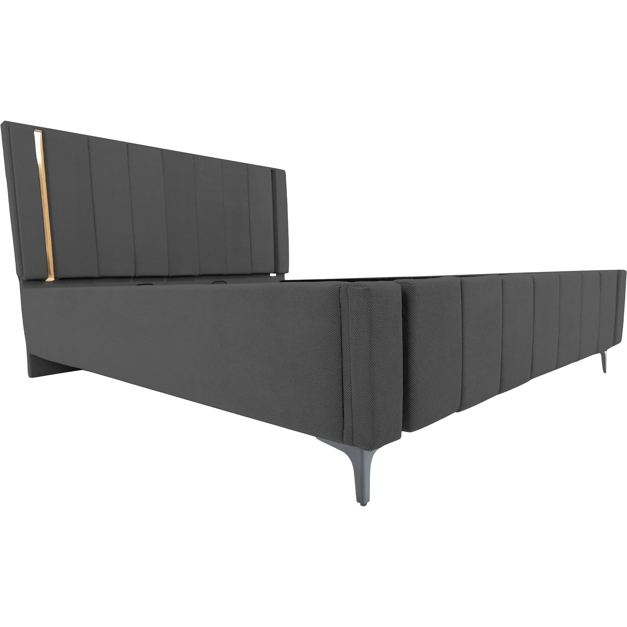Pachet pat leon negru cu saltea inclusa Melissa 180x200 cm [16]