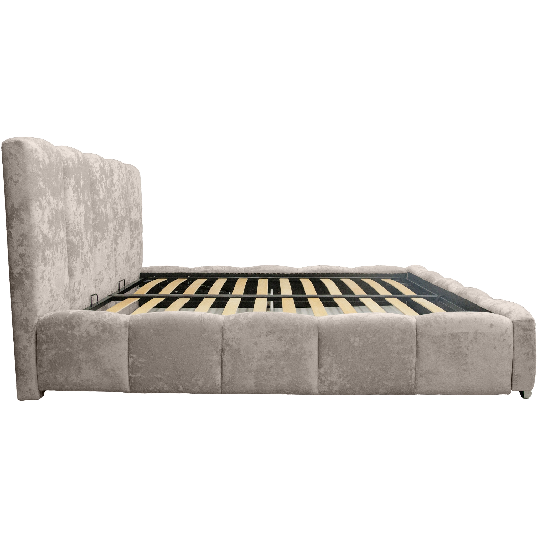 Pat Riviera cu saltea - Grej - 160 x 200 [4]