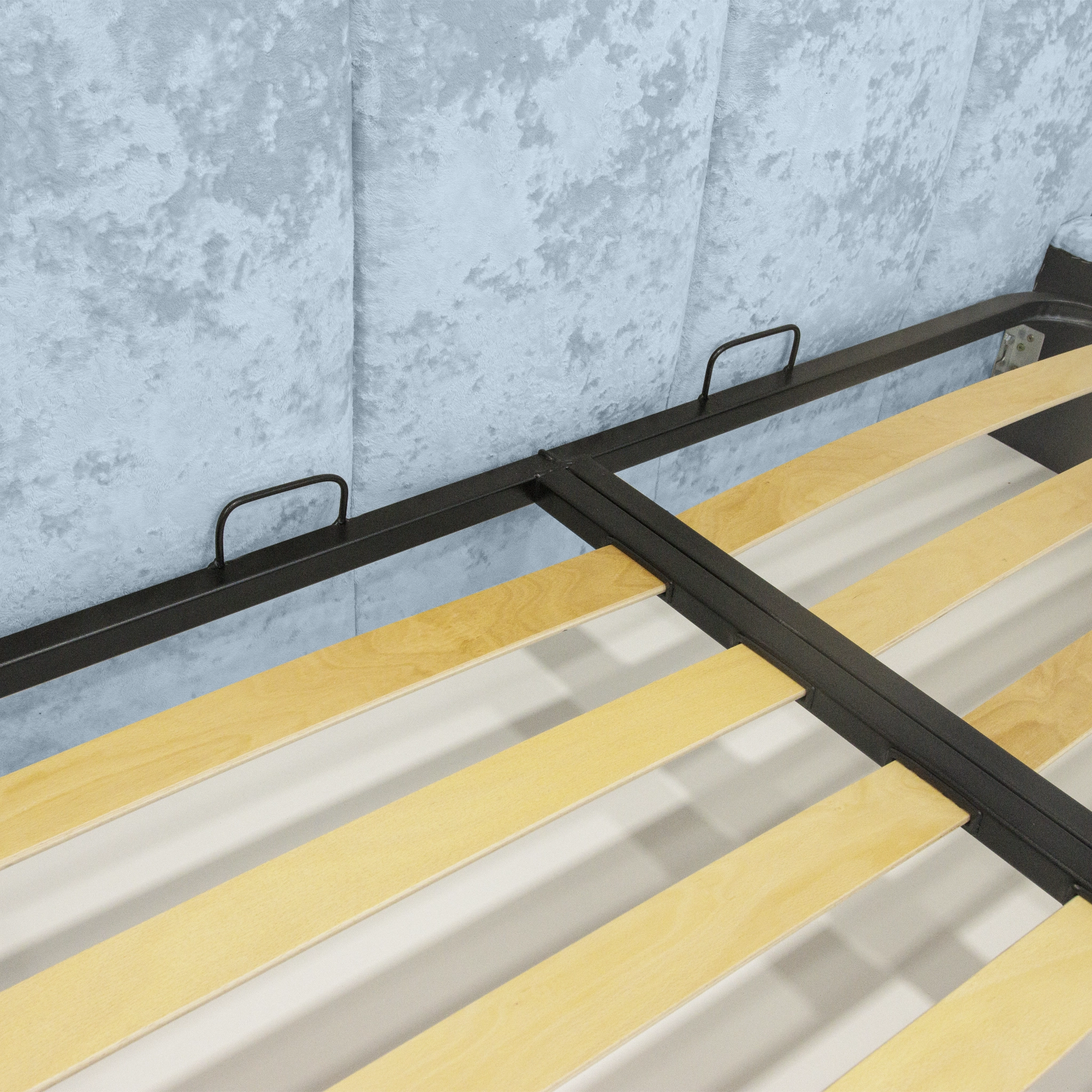 Pat Riviera cu saltea - Gri Albastrui - 160 x 200 [6]