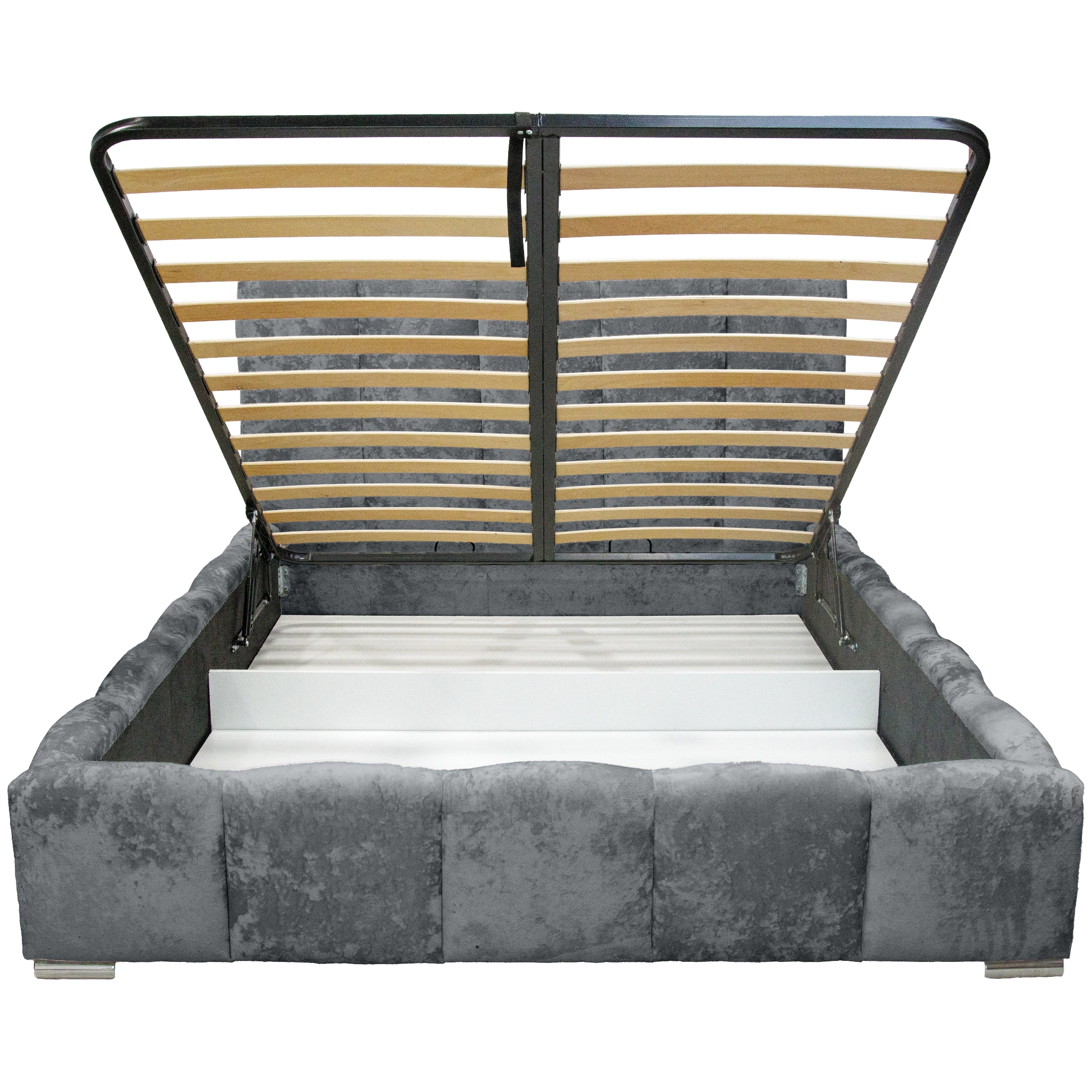 Pat Riviera cu saltea - Gri Inchis - 160 x 200 [3]