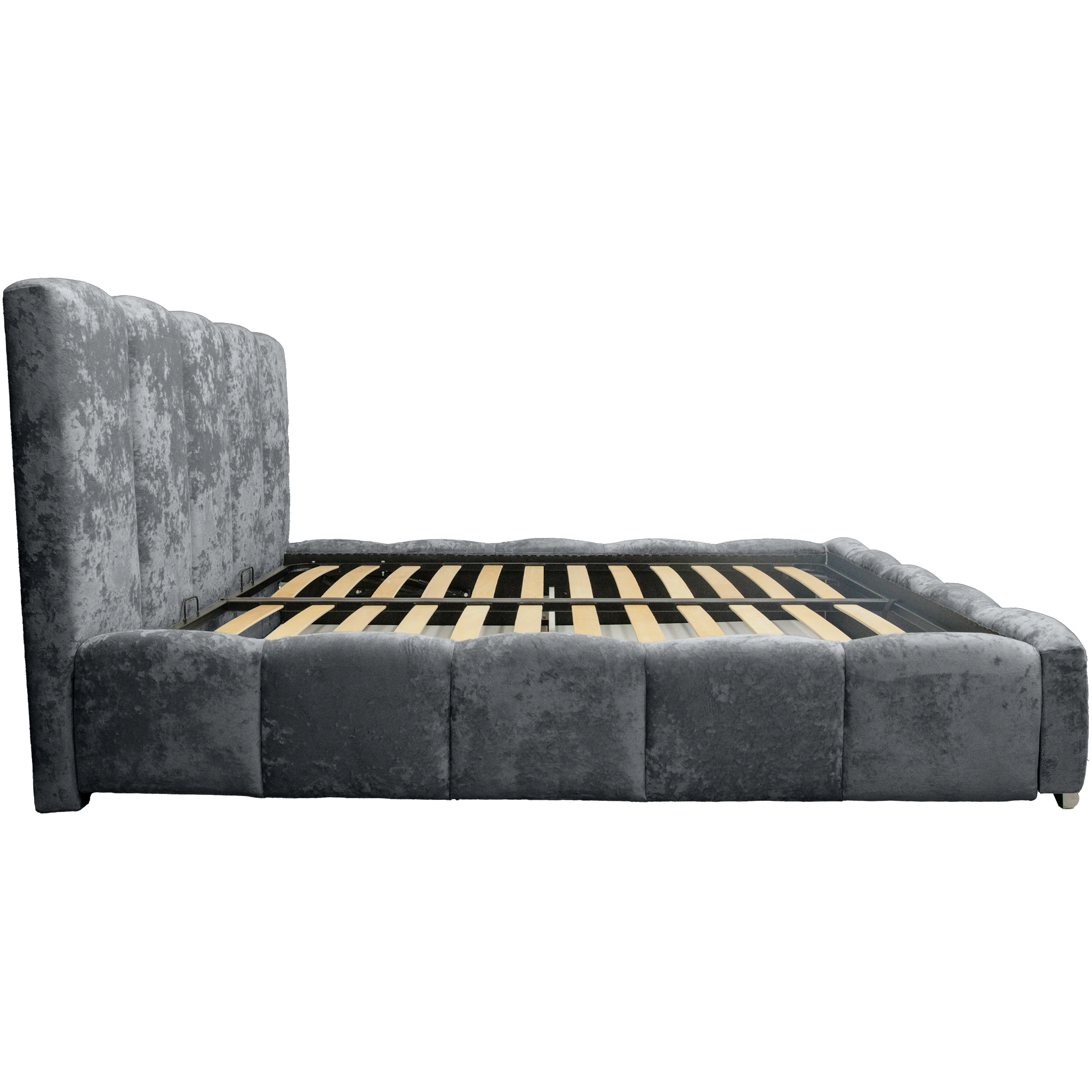 Pat Riviera cu saltea - Gri Inchis - 160 x 200 [4]