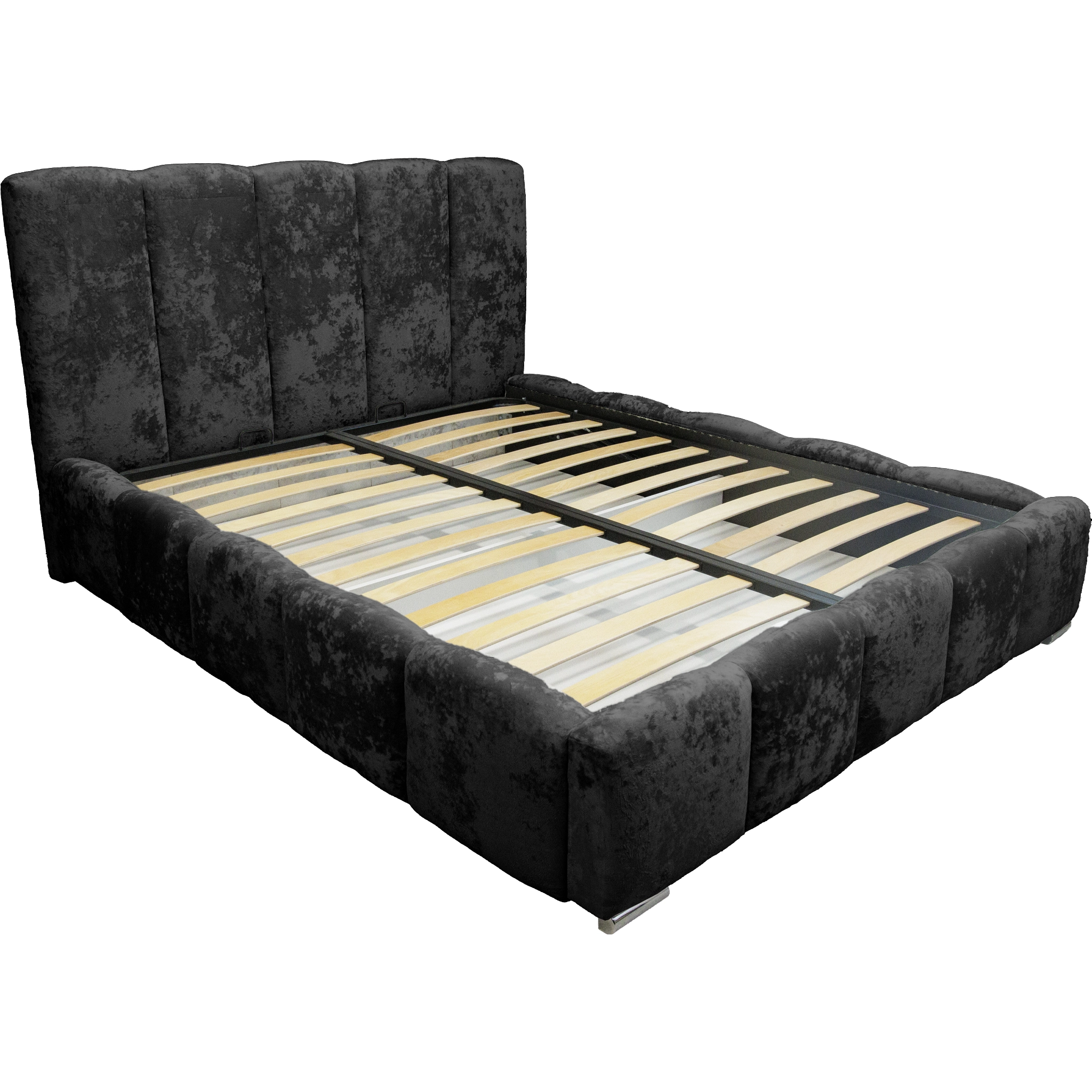 Pat Riviera cu saltea - Negru - 160 x 200 [7]