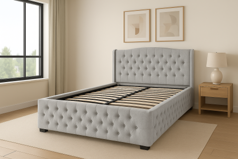 DIVERSE - Pat Korso cu saltea - Gri 70 - 140 x 200