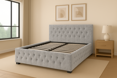 DIVERSE - Pat Mega cu saltea - Gri 30 - 160 x 200