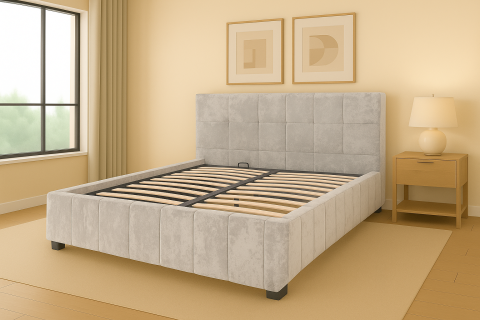 Produse - Pat Nora cu saltea - Gri 70 - 180 x 200